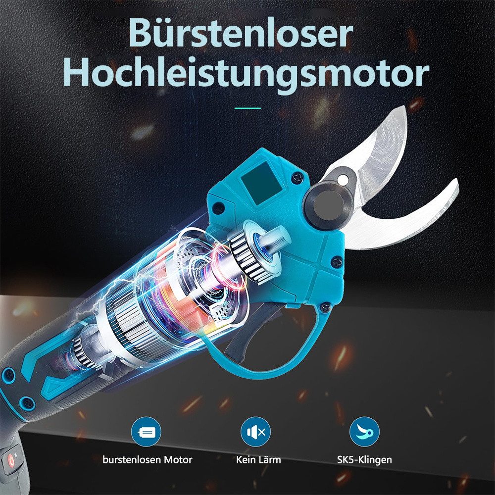 PODOFO Akku-Astschere Batteriebetriebene Gartenschere 30 Millimeter Schnitt günstig online kaufen