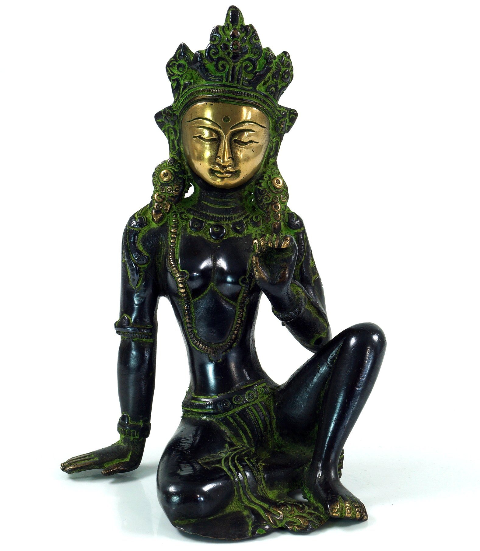 cm 2 Dekofigur Motiv Guru-Shop Statue - Laxmi Messingfigur, 16