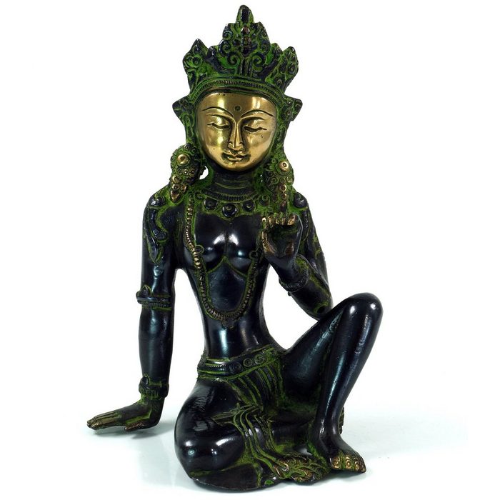 Guru-Shop Dekofigur Messingfigur Statue Laxmi 16 cm - Motiv 2