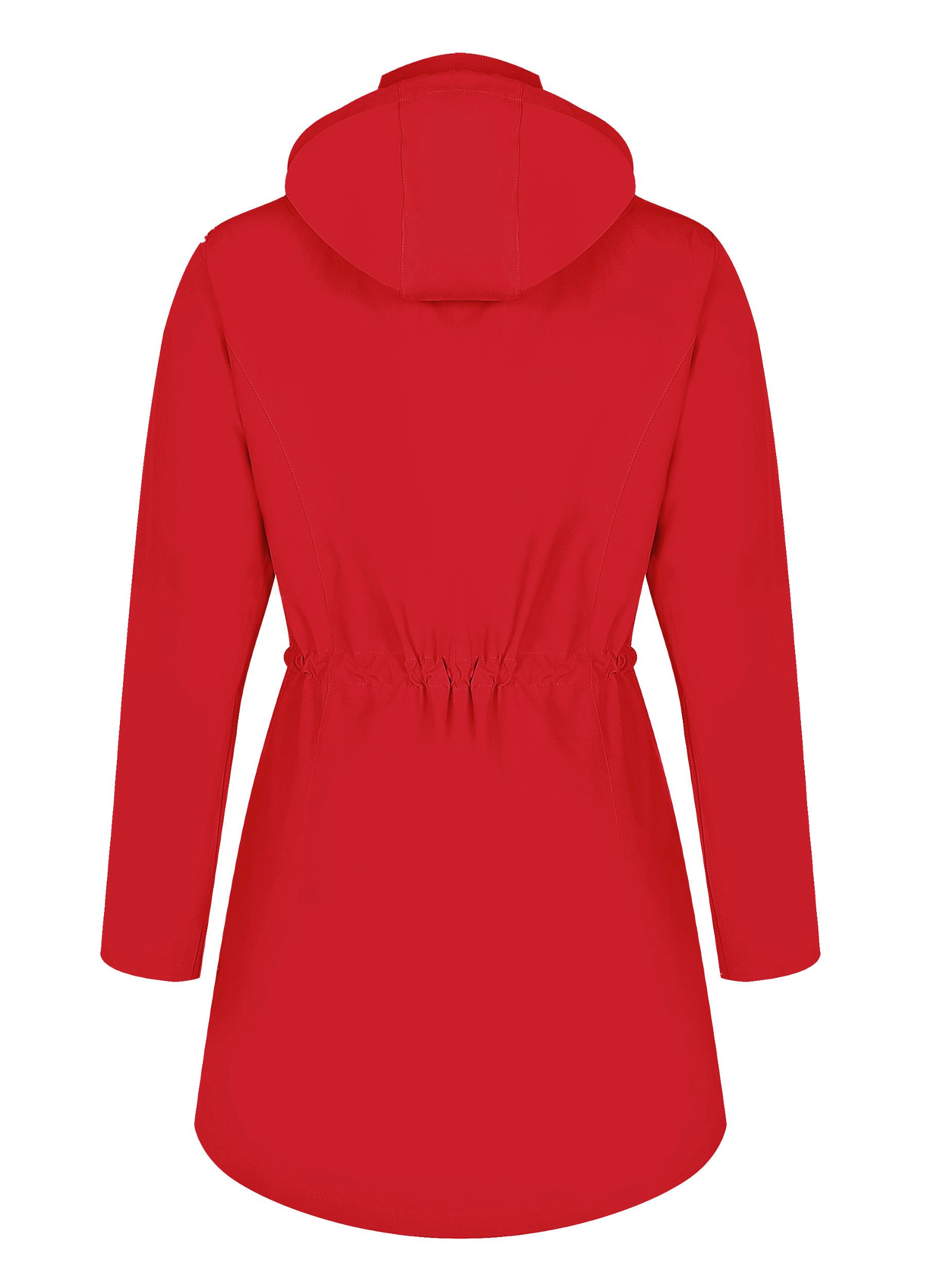 ATLASLAVA Regenjacke Damen Lang – Wasserdicht & Atmungsaktiv mit Kapuze (1-St) Übergangsjacke für Outdoor