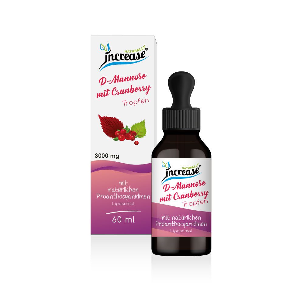 increase NATURALLY Liposomales D-Mannose mit Cranberry - 3000mg pro Tag Tropfen, 60 ml