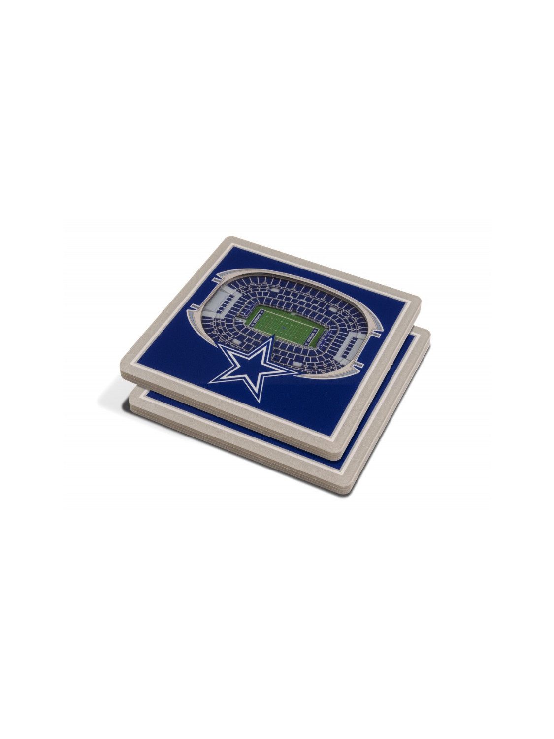 Dallas Cowboys Getränkeuntersetzer Dallas Cowboys 3D StadiumView Untersetzer 2er Set