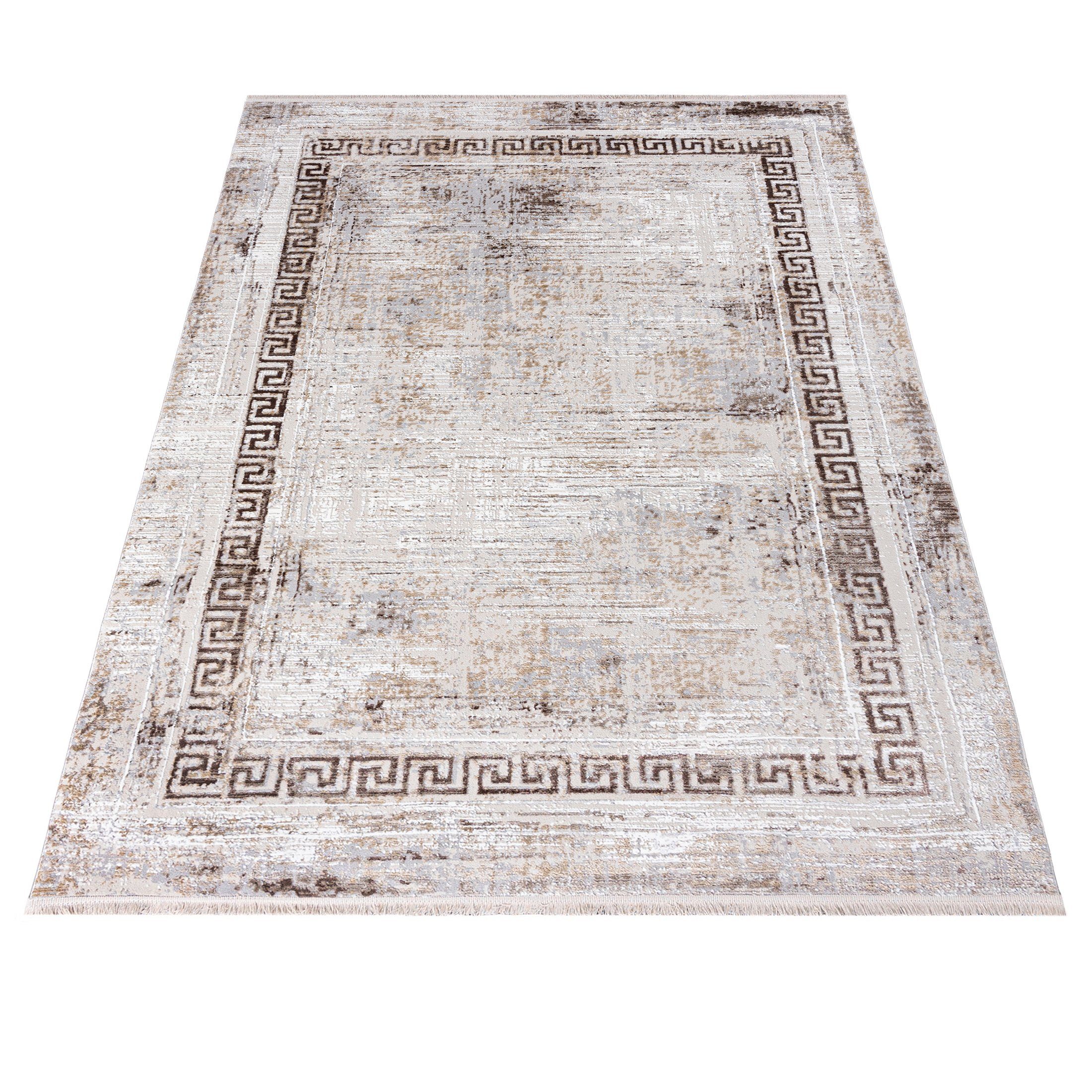 Orientteppich Orientalisch Teppich mit Fransen, 170 x Fransen, Vintage cm, Kurzflor, Mazovia, 120 Orientteppich