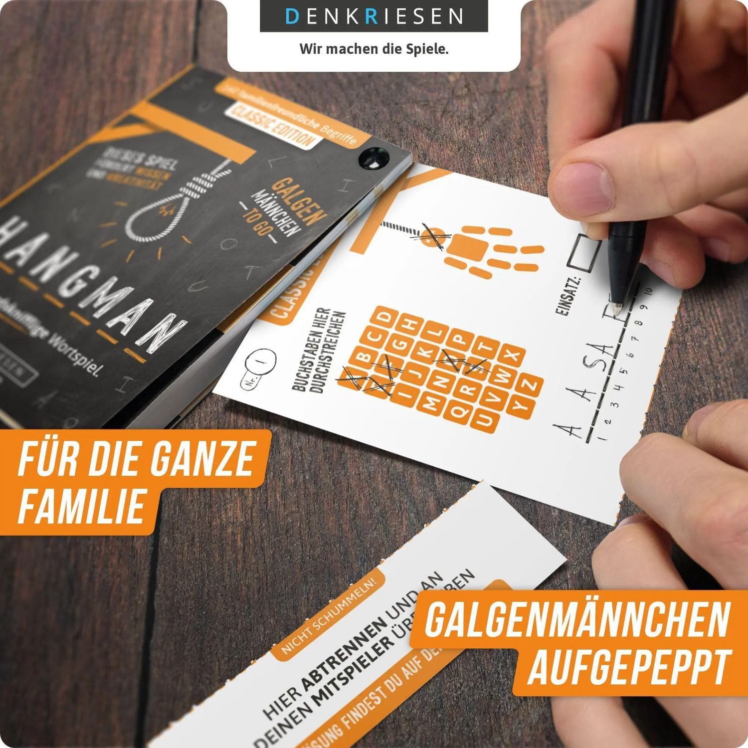 Denkriesen Spiel HANGMAN - CLASSIC EDITION - "Galgenmännchen TO GO"