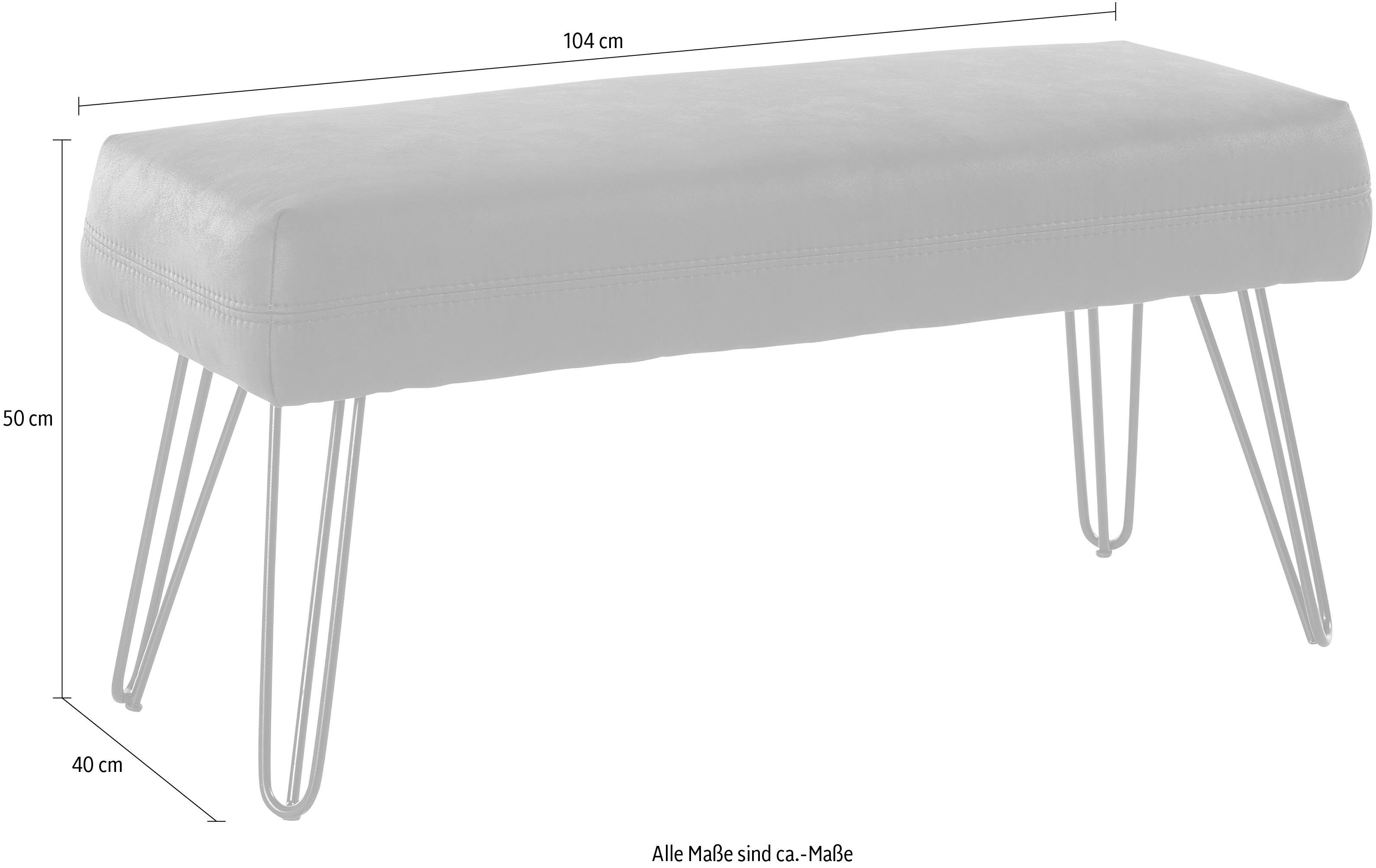 exxpo - sofa fashion Sitzbank Doppio, Frei im Raum stellbar