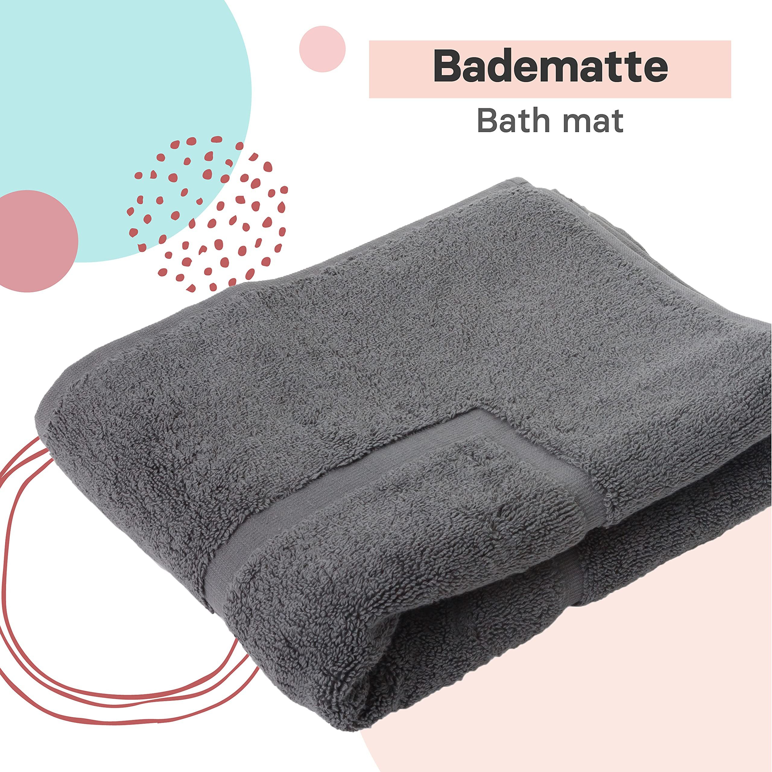 VALNEO Badematte Badezimmerteppich 50x70 cm aus 100% Baumwolle, waschbar