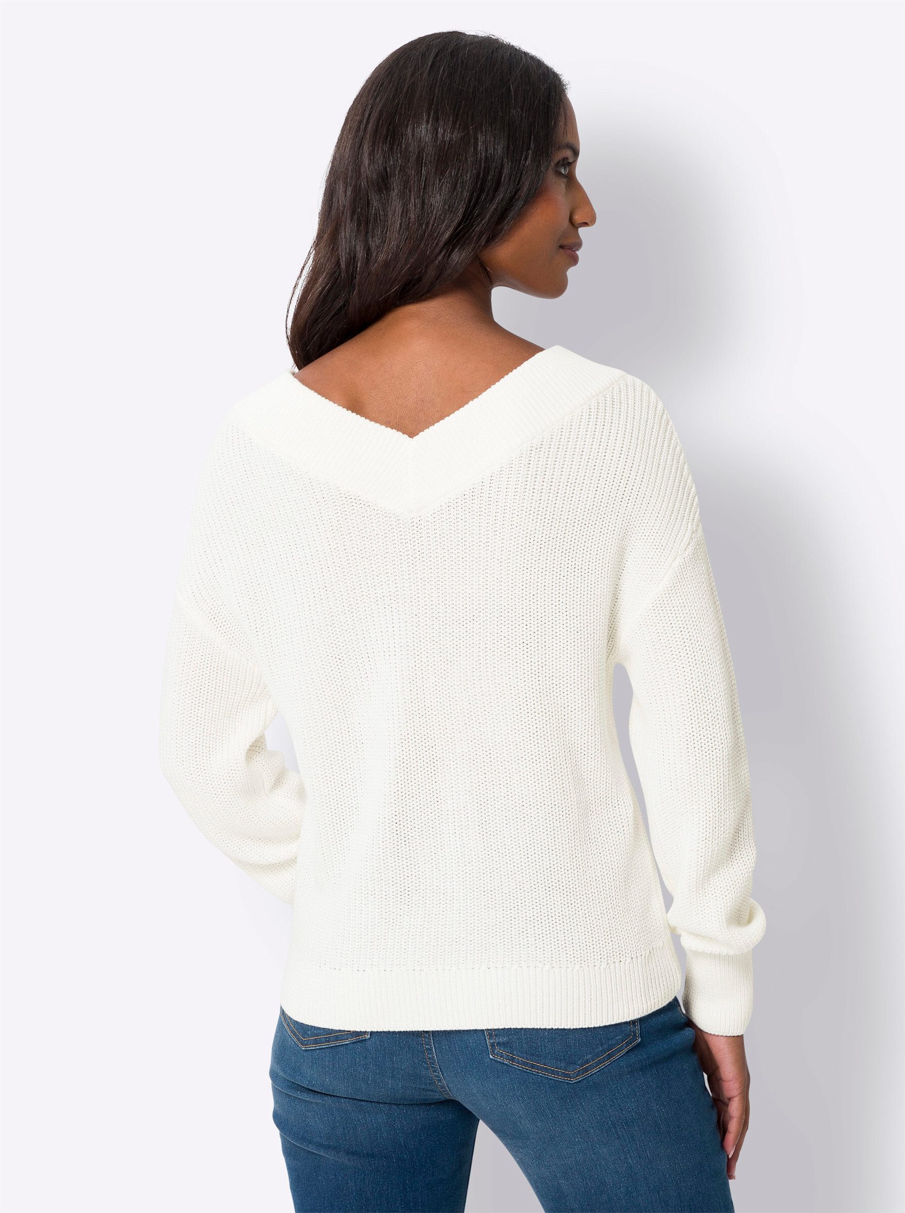 heine Strickpullover V-Ausschnitt-Pullover günstig online kaufen