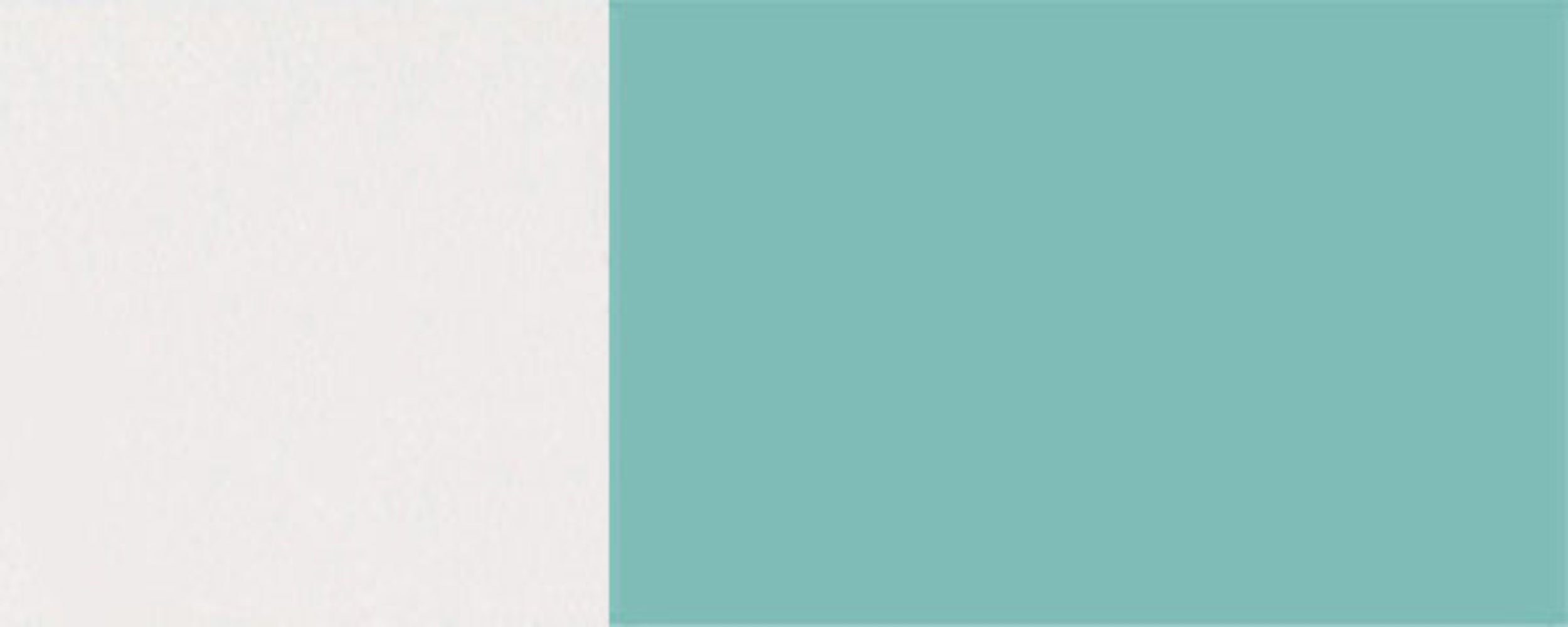Schubladen Front- Hochglanz & wählbar RAL 6027 (Teilauszug) 80cm grifflos Feldmann-Wohnen (Napoli) lichtgrün 2 Napoli Korpusfarbe Unterschrank