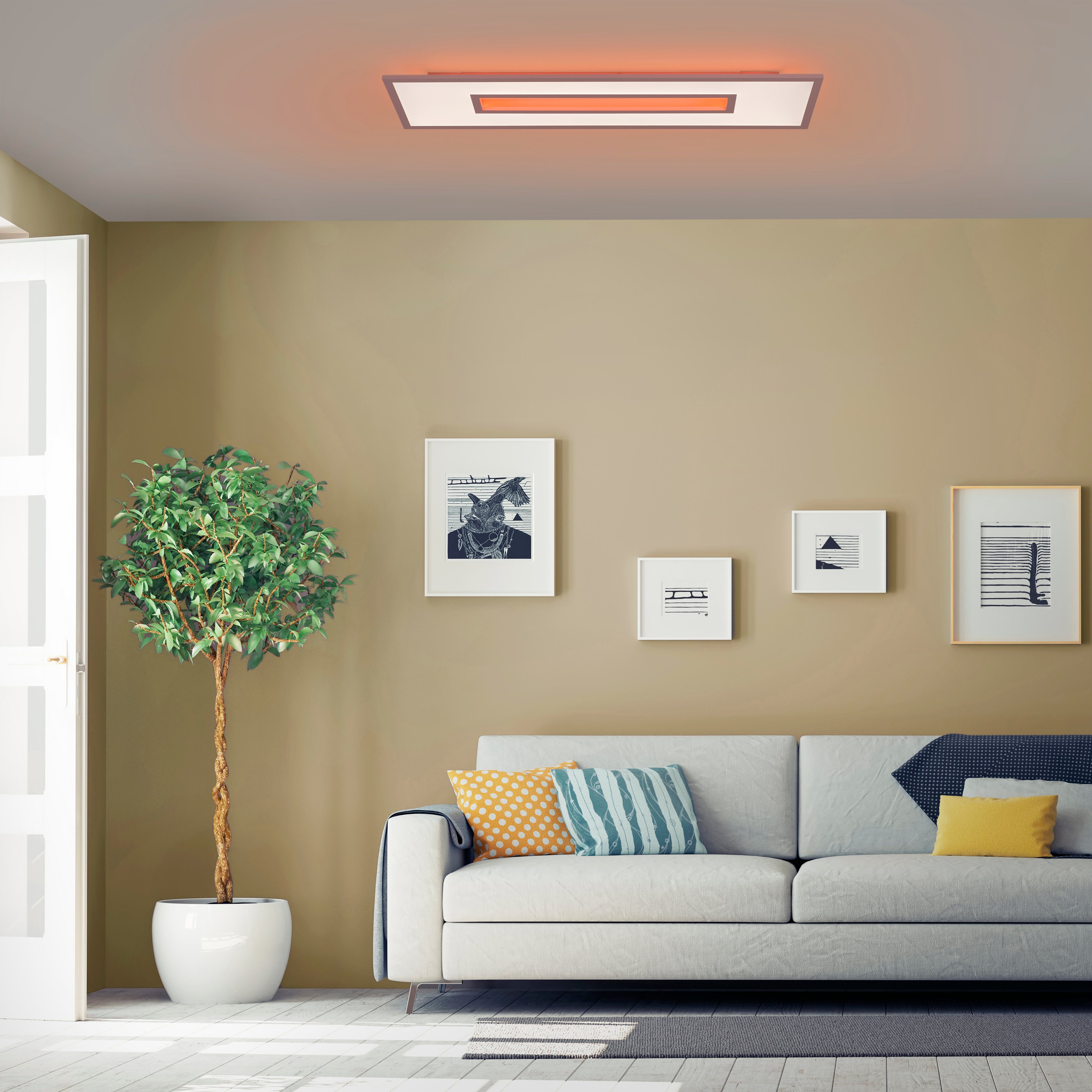 Leuchten Direkt LED warmweiß RECESS, Deckenleuchte Dimmfunktion, - integriert, dimmbar Fernbedienung über fest kaltweiß, LED