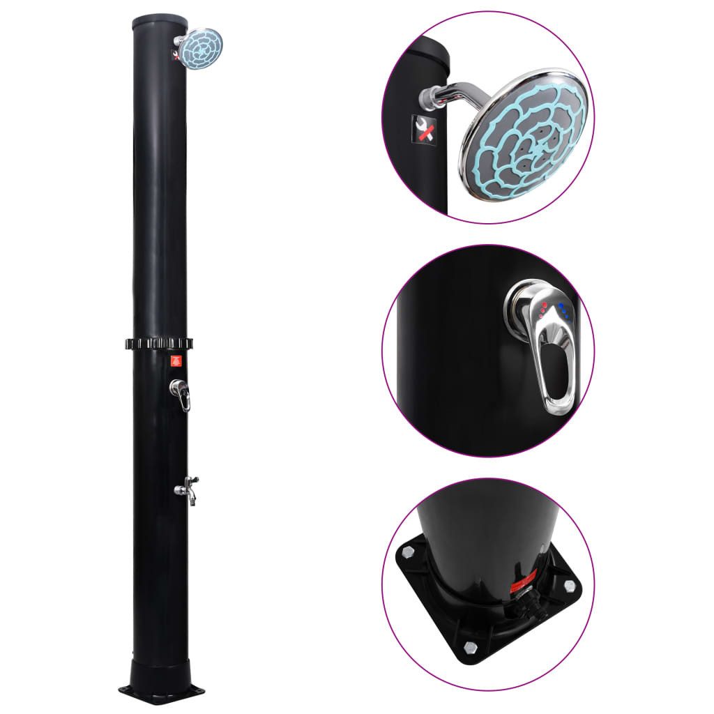 vidaXL Gartendusche NA Gartendusche Pooldusche Solardusche mit Duschkopf und Wasserhahn 40