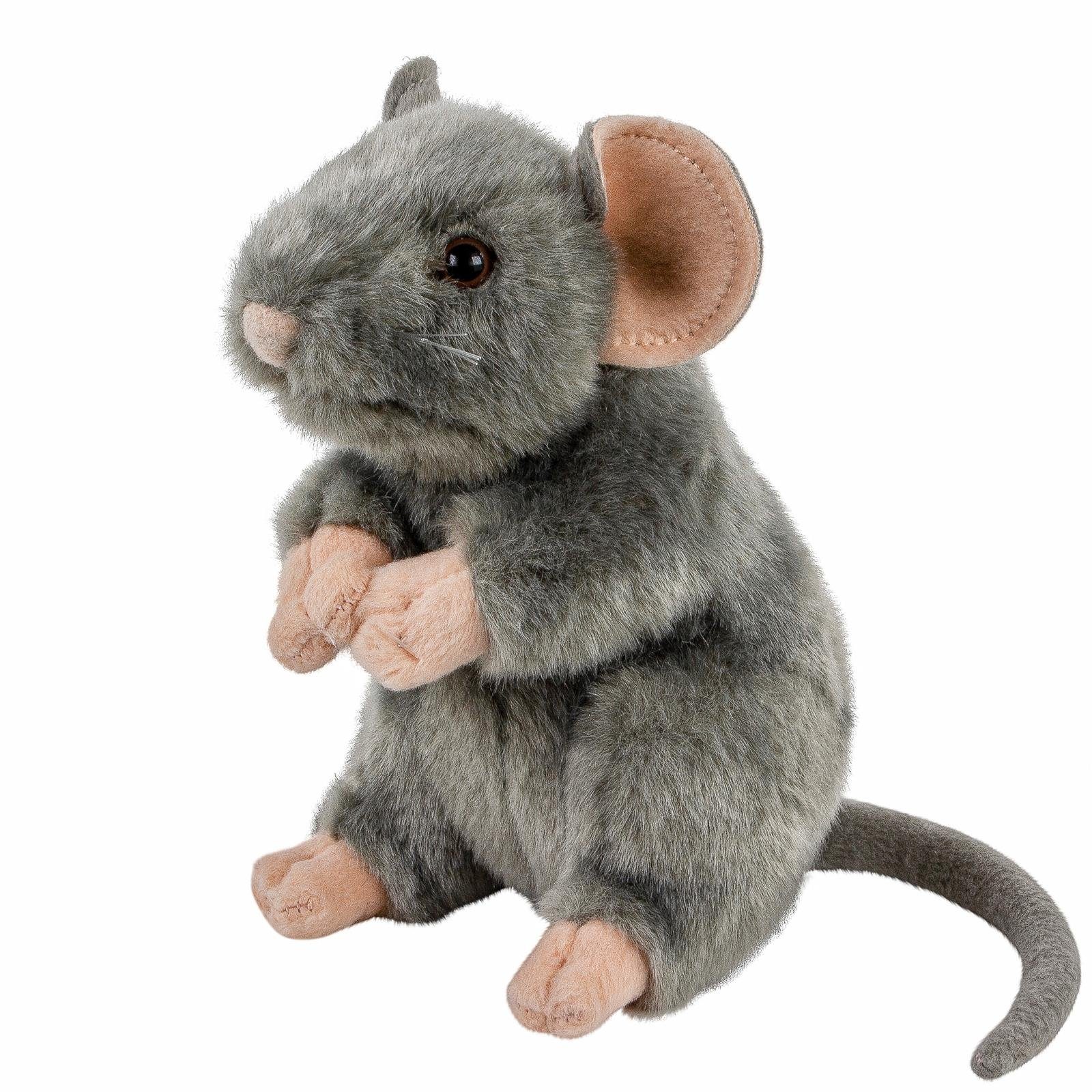Teddys Rothenburg Kuscheltier Maus/Ratte aufrecht stehend grau 17 cm (Stoff günstig online kaufen