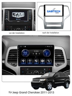 GABITECH Autoradio 9 Zoll für Jeep Grand Cherokee 2008-2013 Android 13 BT FM Einbau-Navigationsgerät (Carplay,3D Navi,Screen Mirroring,SIM Kartenslot,WiFi,unterstützt DAB)