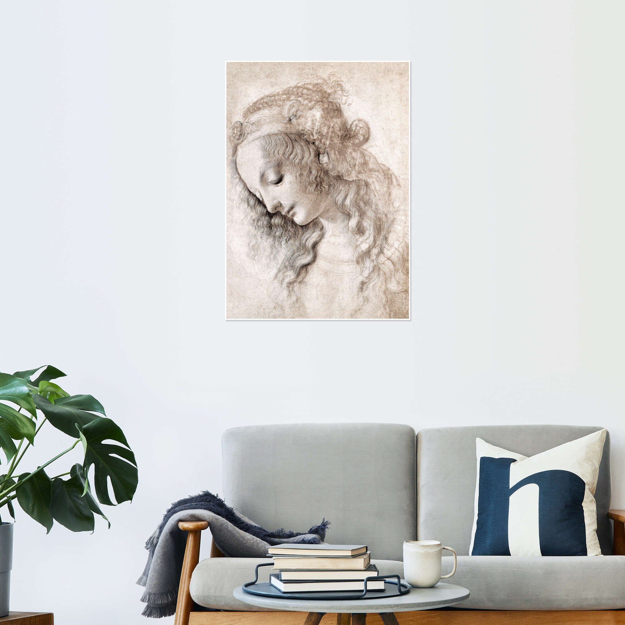 Posterlounge Wandbild Studie der Maria Magdalena, Leonardo da Vinci, erhältlich als Poster, Leinwandbild, Wandsticker oder Acrylglasbild