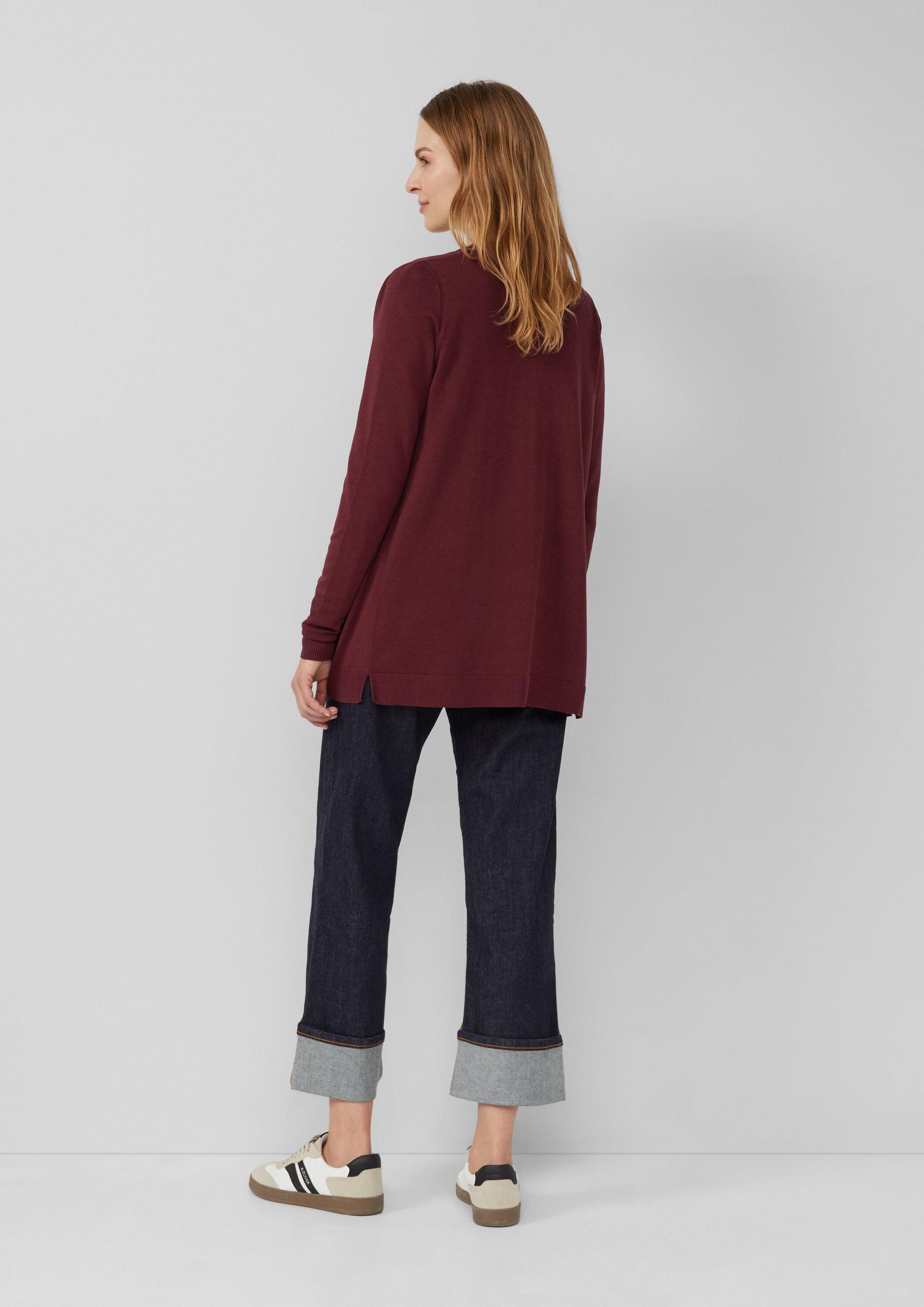 s.Oliver Cardigan Strickjacke Cardigan aus Viskose-Baumwoll-Mix