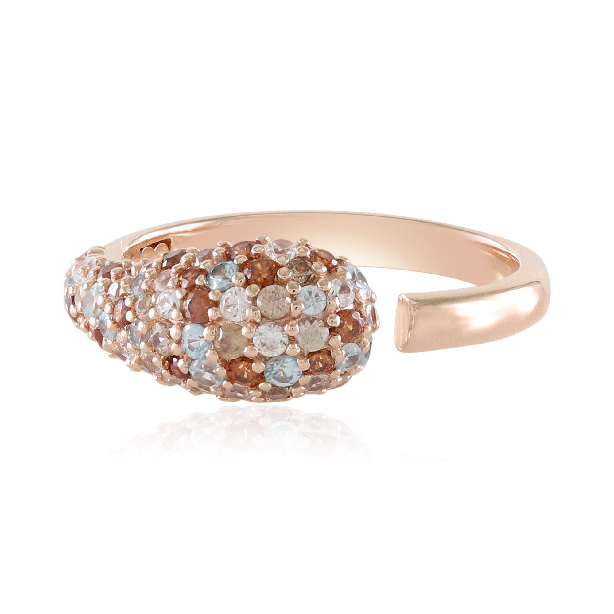 Silberring Cavill Ring 925 Sterlingsilber rosévergoldet 1,06 ct Zirkone