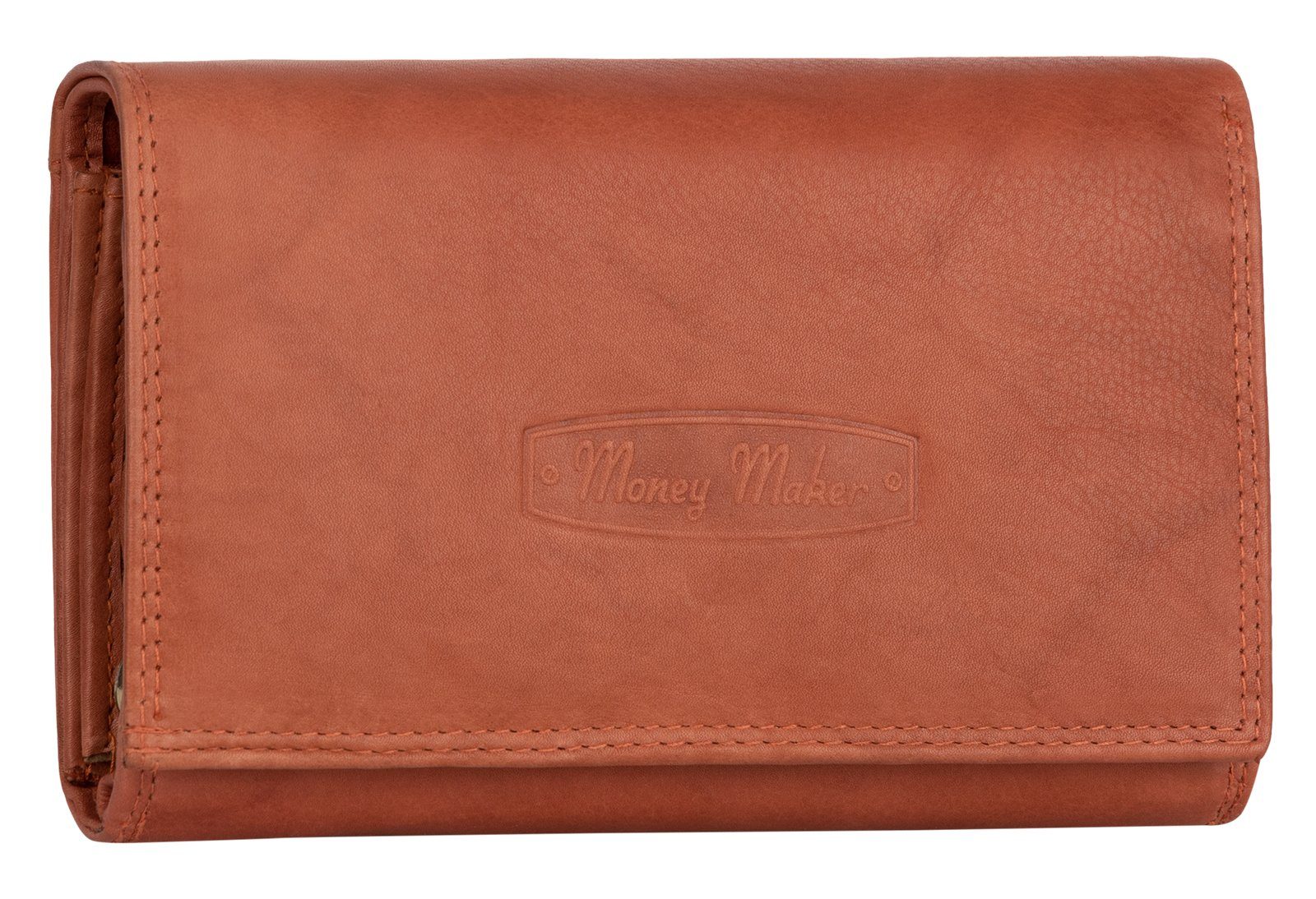 Money Maker Geldbörse RFID Damen Geldbörse Portemonnaie Geldbeutel Damenbörse Leder, Damen Geldbörse klappbar mit Drückknopf Portemonnaie Geldbeutel