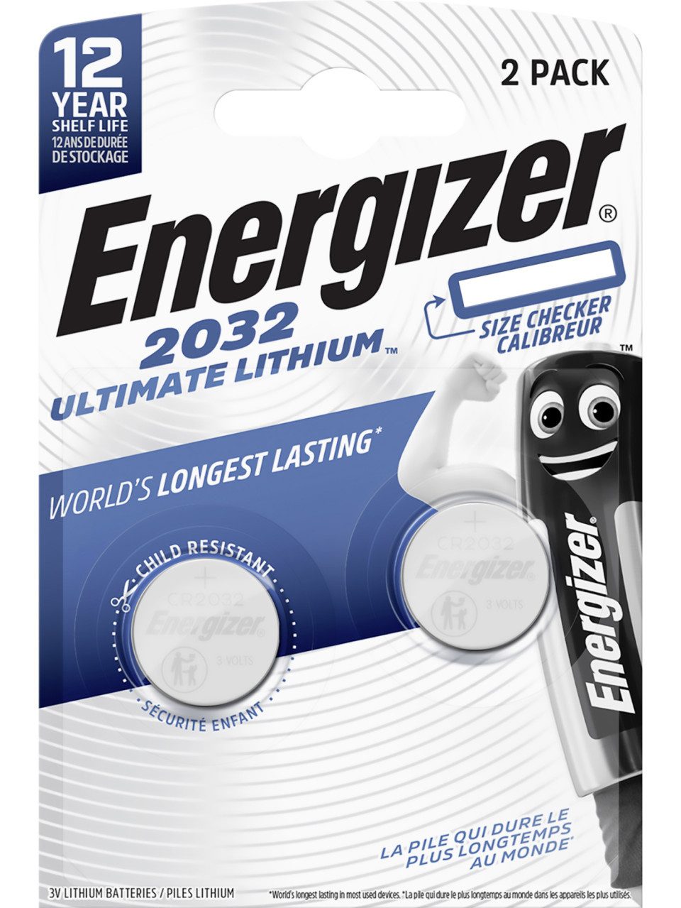Energizer Bürostuhl Energizer Knopfzelle CR 2032 Ultimate Lithium, 3