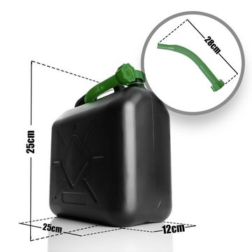 BigDean Benzinkanister Benzinkanister 5L mit flexiblem Ausgießer Kraftstoffkanister (1 St)