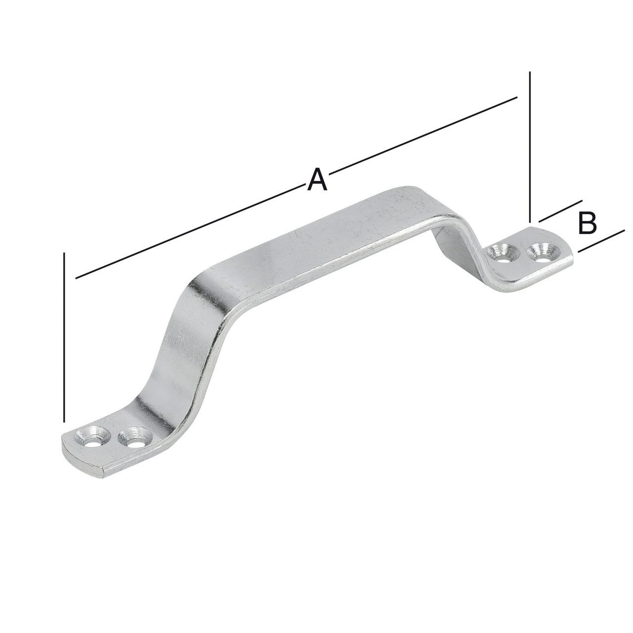 Vormann Möbelbeschlag Vormann Handgriffe verzinkt 200 x 20 mm