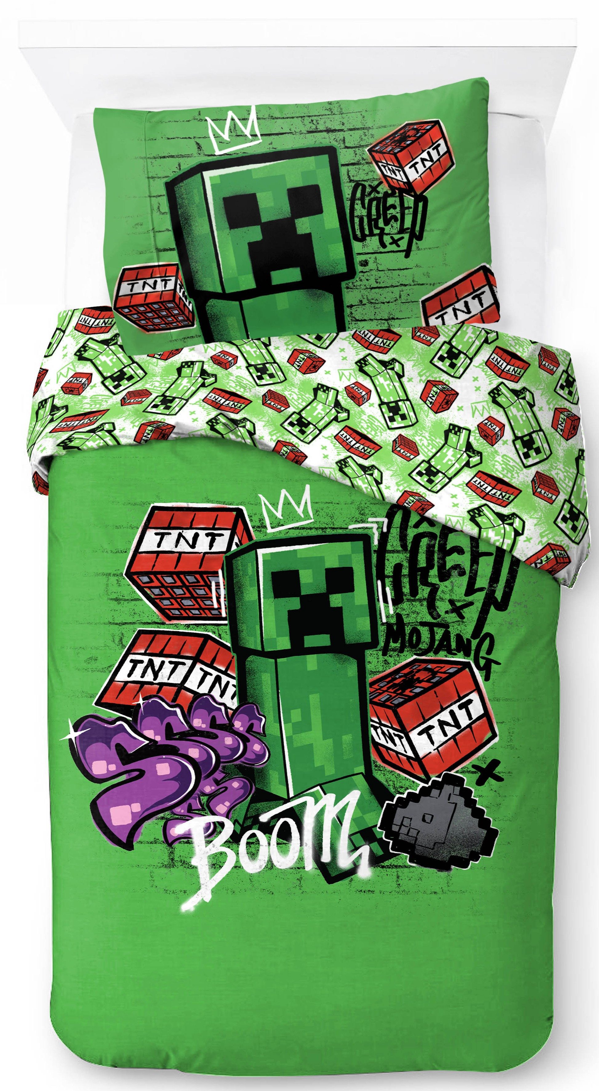 Minecraft Kinderbettwäsche Minecraft Metro Art, Linon, 2 teilig, 100% Baumwolle