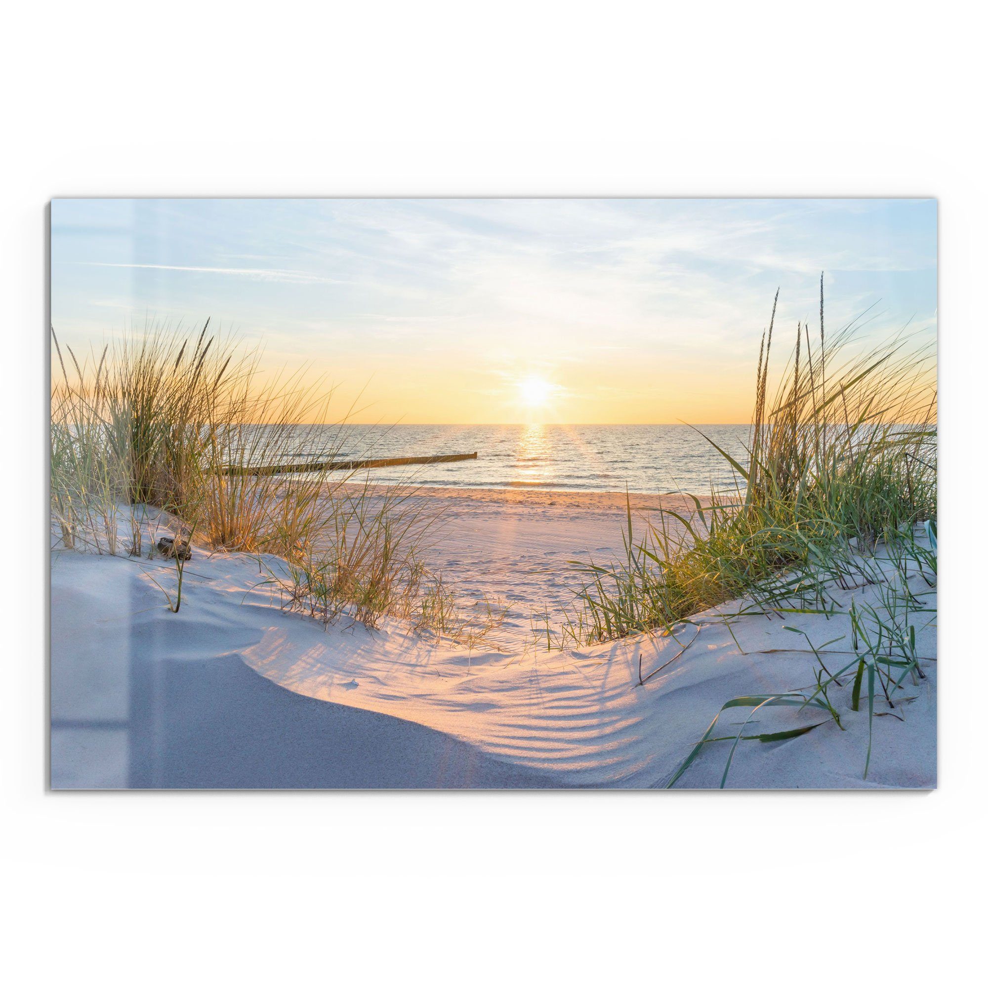 DEQORI Glasbild 'Abendsonne an der Ostsee', günstig online kaufen