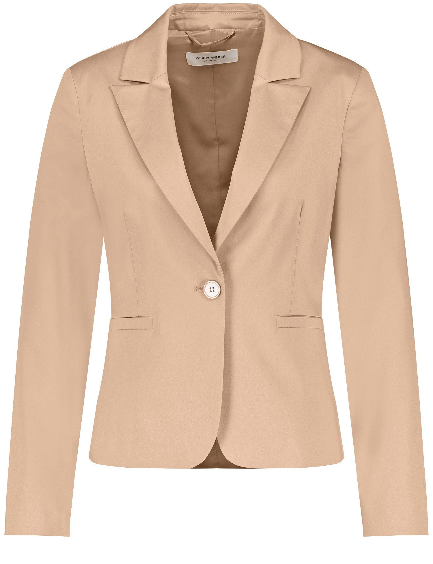 WEBER Blazer Klassischer Caramel Jackenblazer GERRY Revers mit