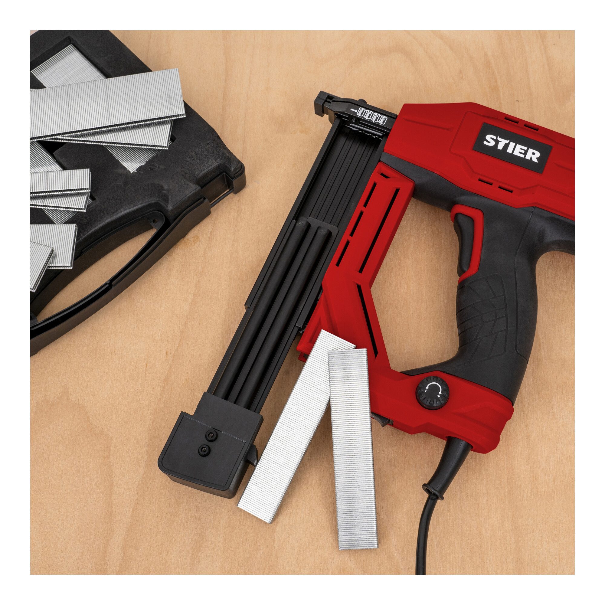 Stier Nagler STIER Elektro-Kombi-Tacker TK-18 230 V mit 400 Nägeln und Klam günstig online kaufen