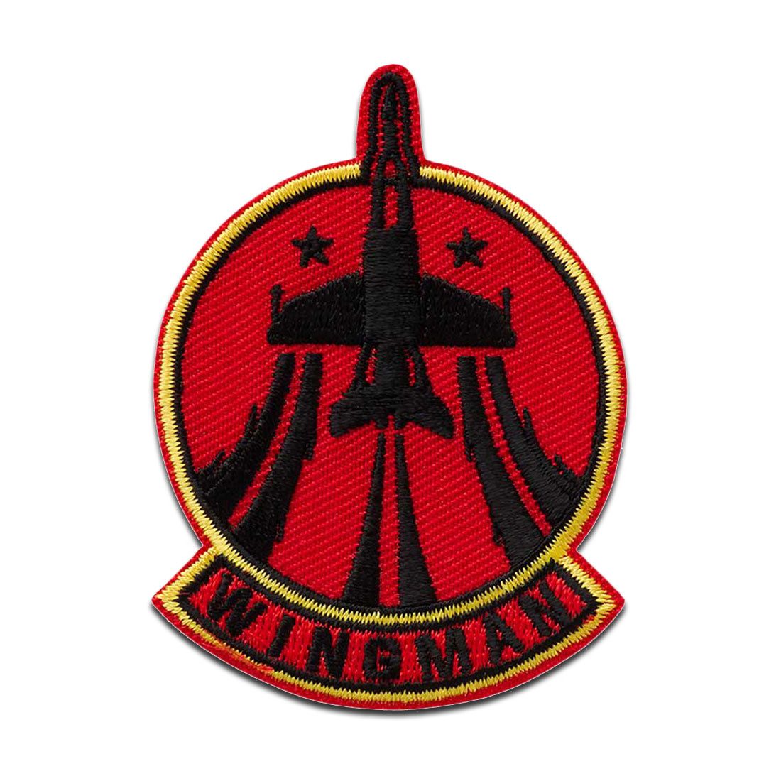 TOP GUN Aufnäher Bügelbild, Aufbügler, Applikationen, Patches, Flicken, zum aufbügeln, Polyester, Mono-Quick Top Gun Maverick Wingman - Größe: 7 x 5,1 cm