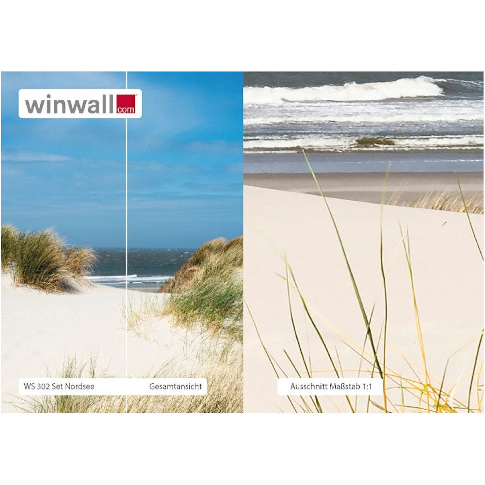 winwall Duschrückwand Duschrückwände ALU-Verbundplatte Dekor: Nordsee, (1-tlg), Wandverkleidung aus Alu