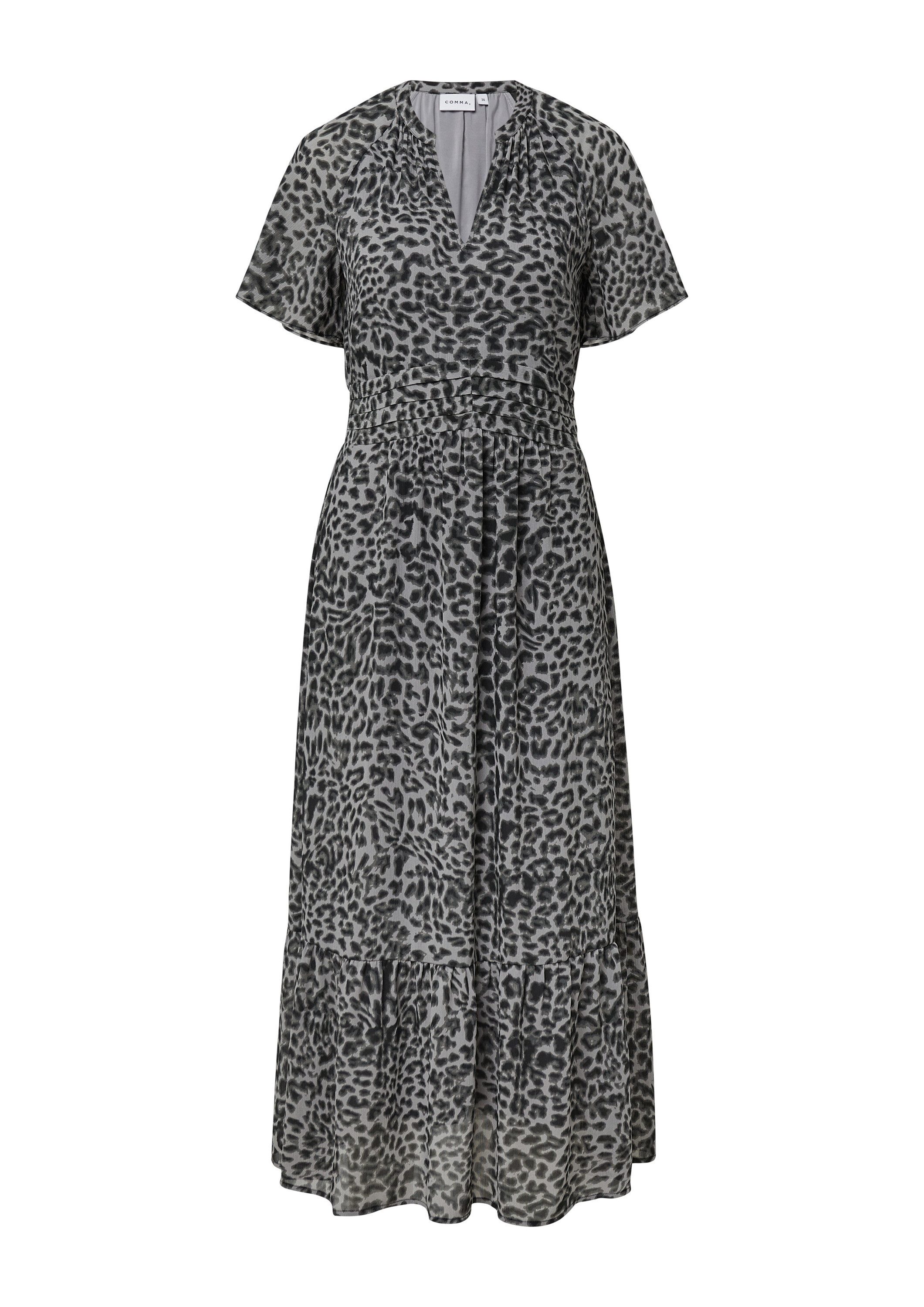 comma Maxikleid Kleid Maxikleid aus strukturiertem günstig online kaufen