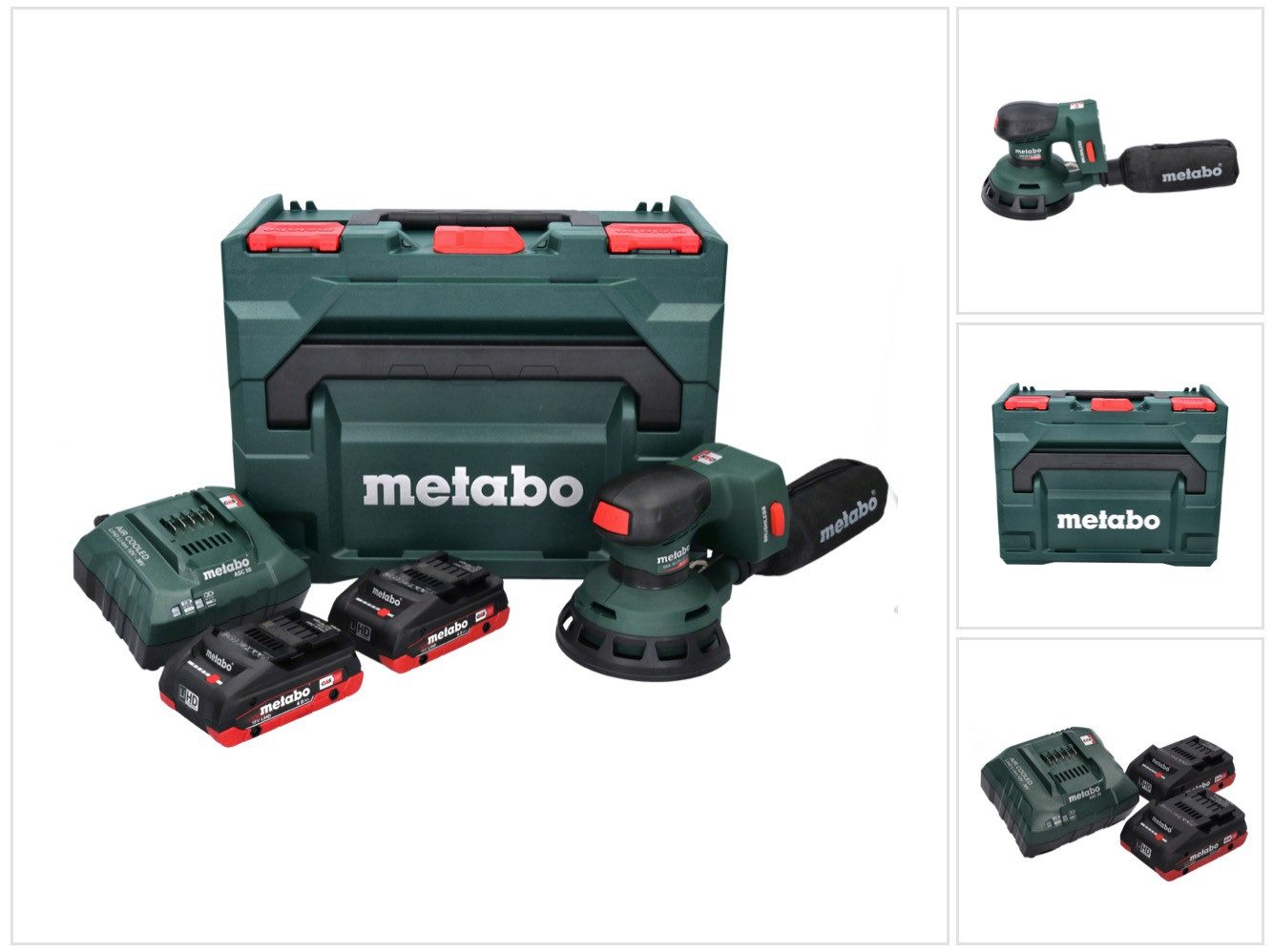 metabo Akku-Exzenterschleifer SXA 18 LTX 125 BL 18 V 125 mm Brushless + 2x Akku 4,0 Ah + Ladegerät