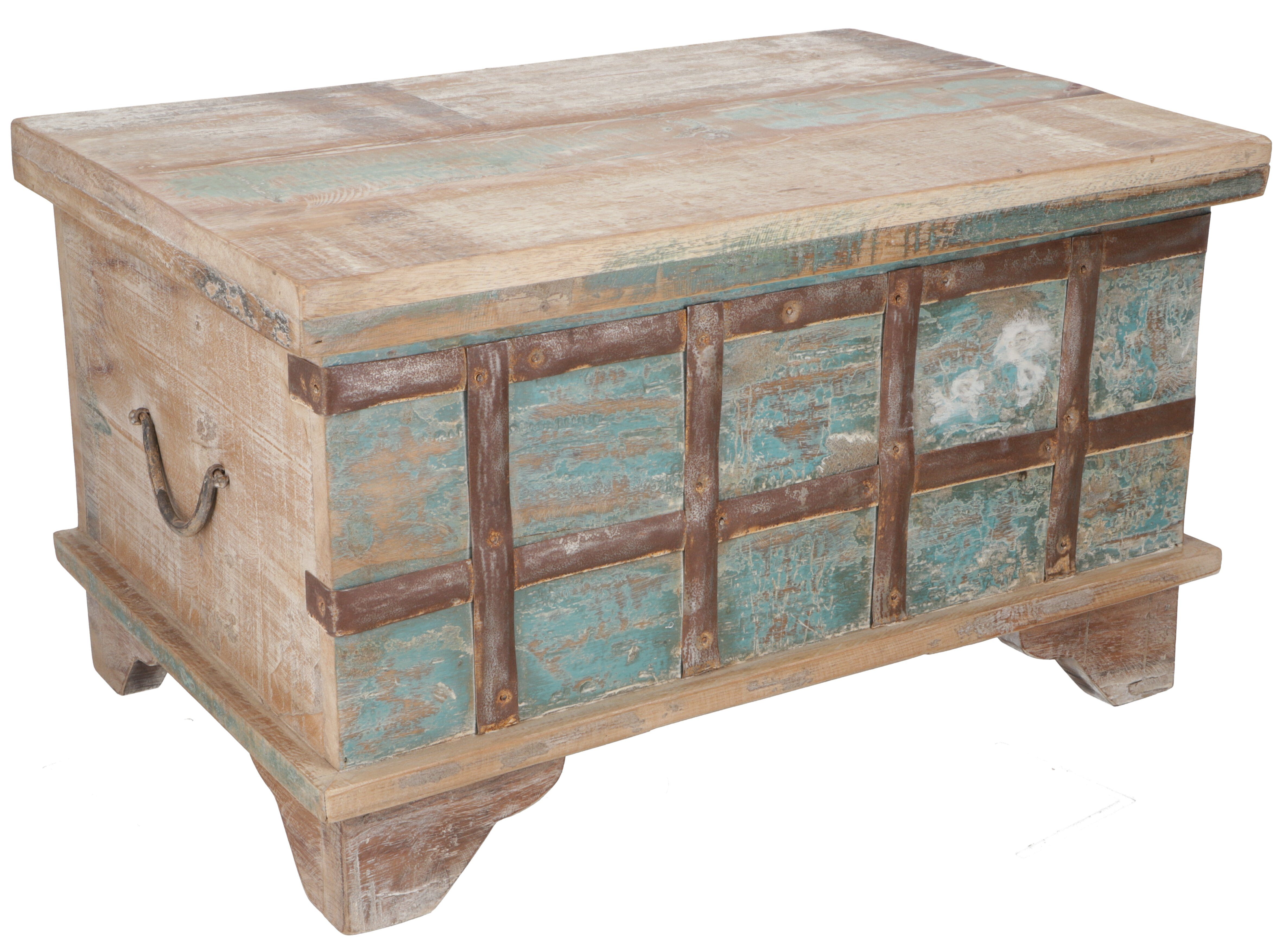 Guru-Shop Truhenbank Antike Holzbox, Holztruhe, Couchtisch,..