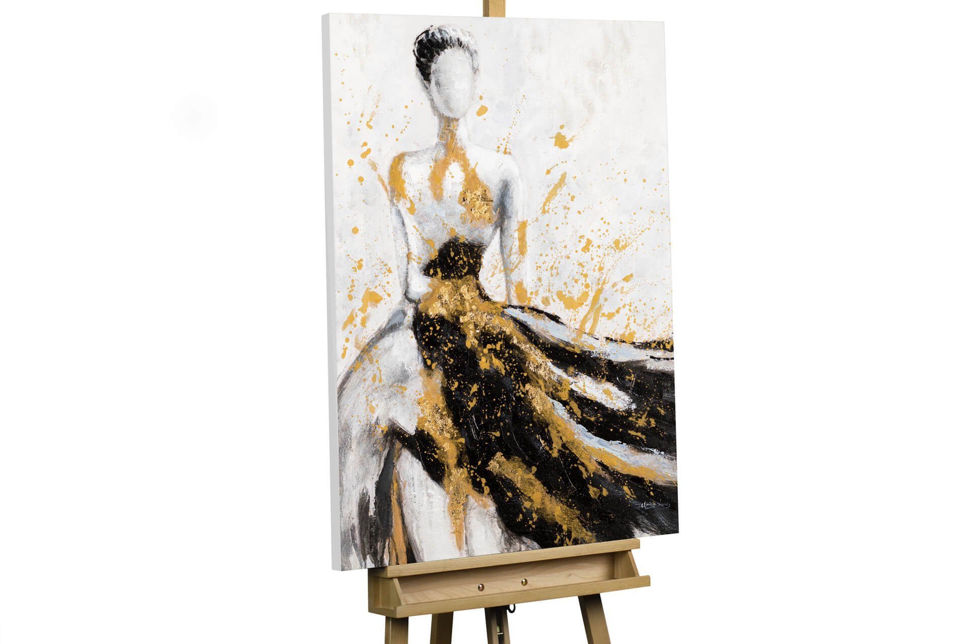 KUNSTLOFT Gemälde Tanz der Königin 70x100 cm, Leinwandbild 100% HANDGEMALT Wandbild Wohnzimmer | Ölbilder