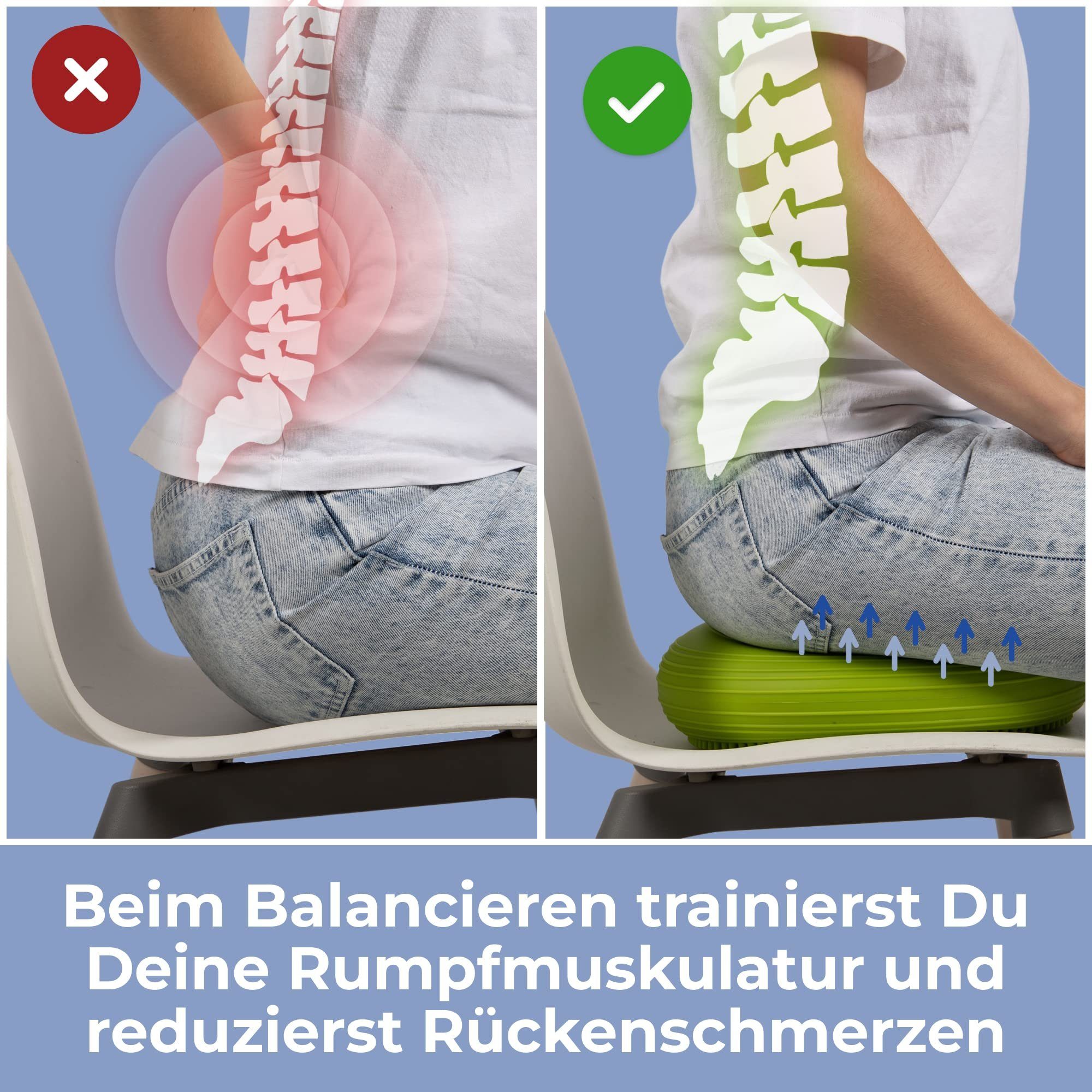 Balancekissen EVEREST für Balancekissen Rückenschmerzen Balance FITNESS und