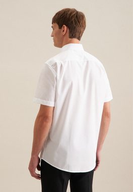seidensticker Businesshemd Regular Regular Kurzarm Button-Down-Kragen Uni
