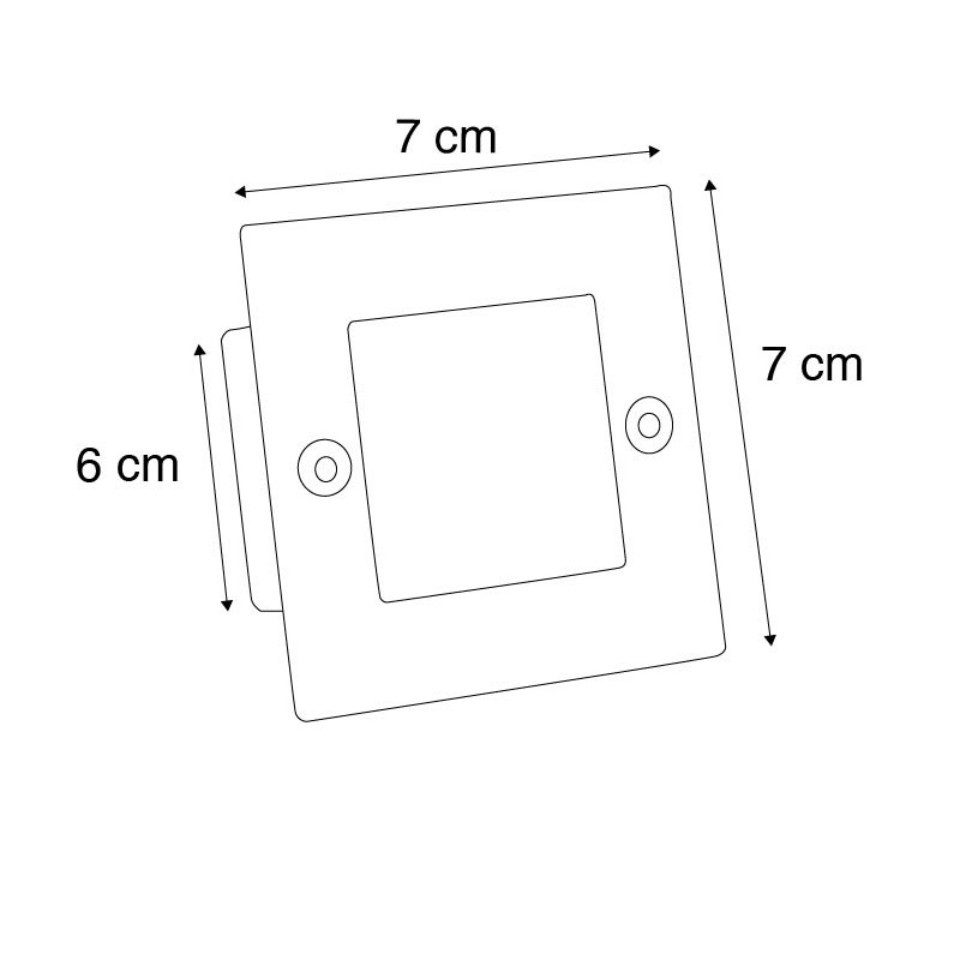 Qazqa LED Einbaustrahler 45087, LED fest integriert, Extra-Warmweiß, QAZQA Außen Einbau­leuchte, integrated, Stahl, Edelstahl, Modern