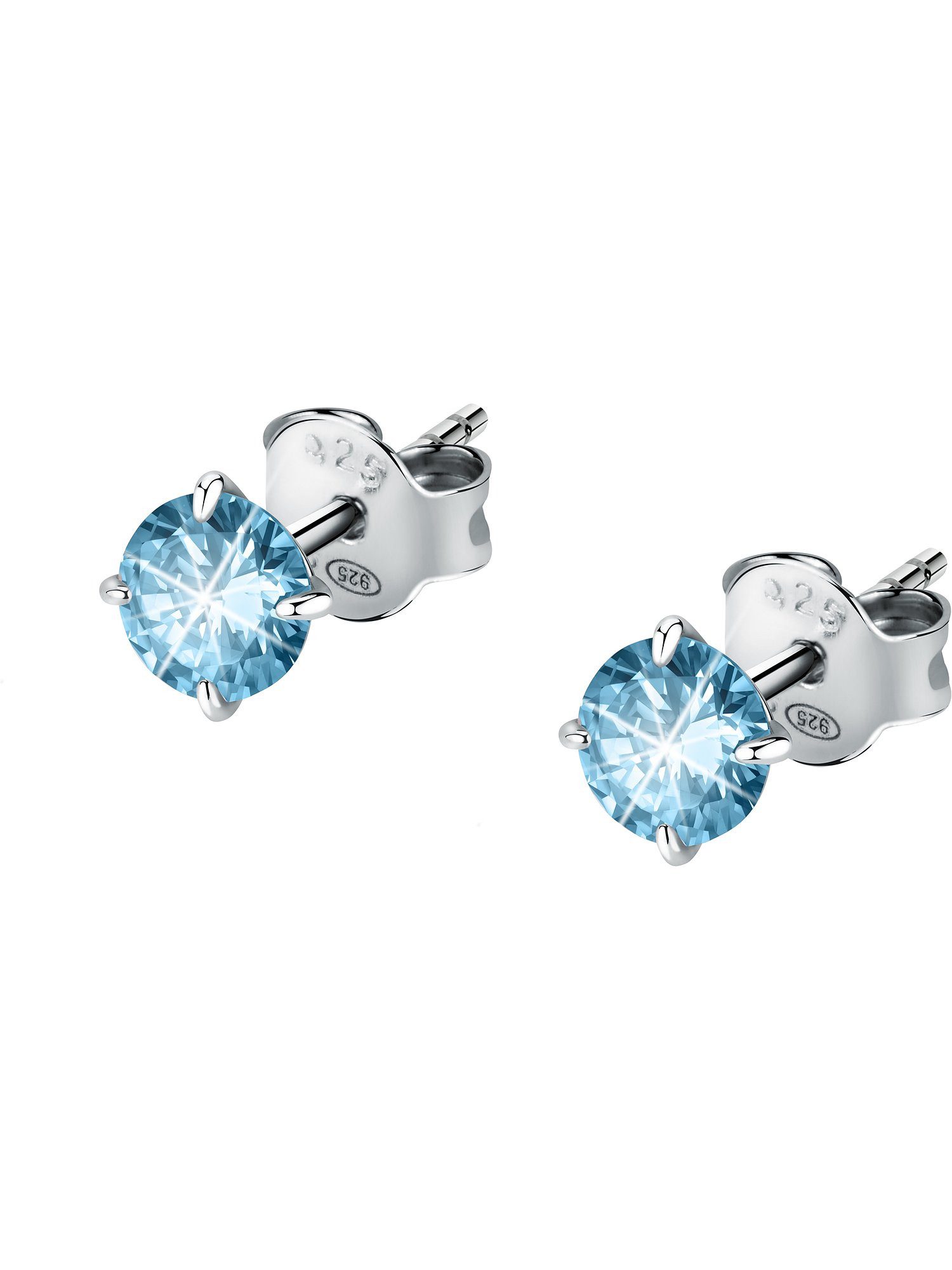 Paar Ohrstecker FAVS Damen-Ohrstecker 925er Silber 2 Zirkonia