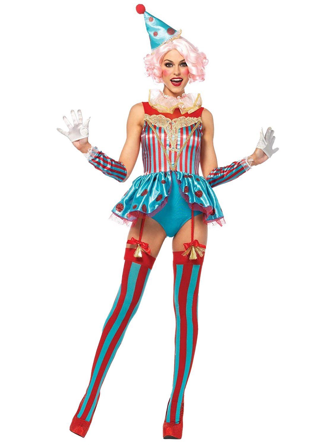Leg Avenue Kostüm Sexy Zirkusclown Kostüm, Mit diesem verführerischen  Clownkostüm bist Du der Star der Manege!