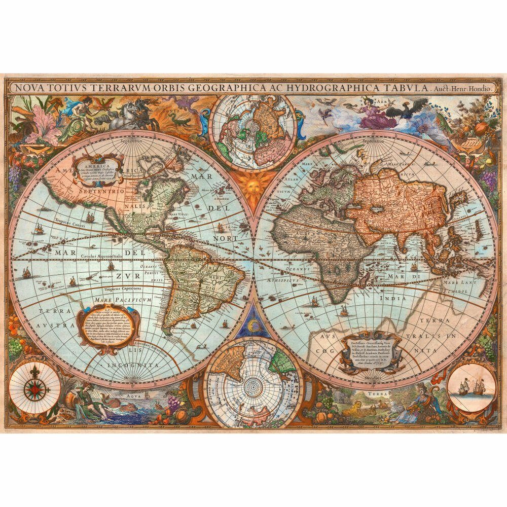 Schmidt Spiele Puzzle Antike Weltkarte Panorama, 3000 Puzzleteile