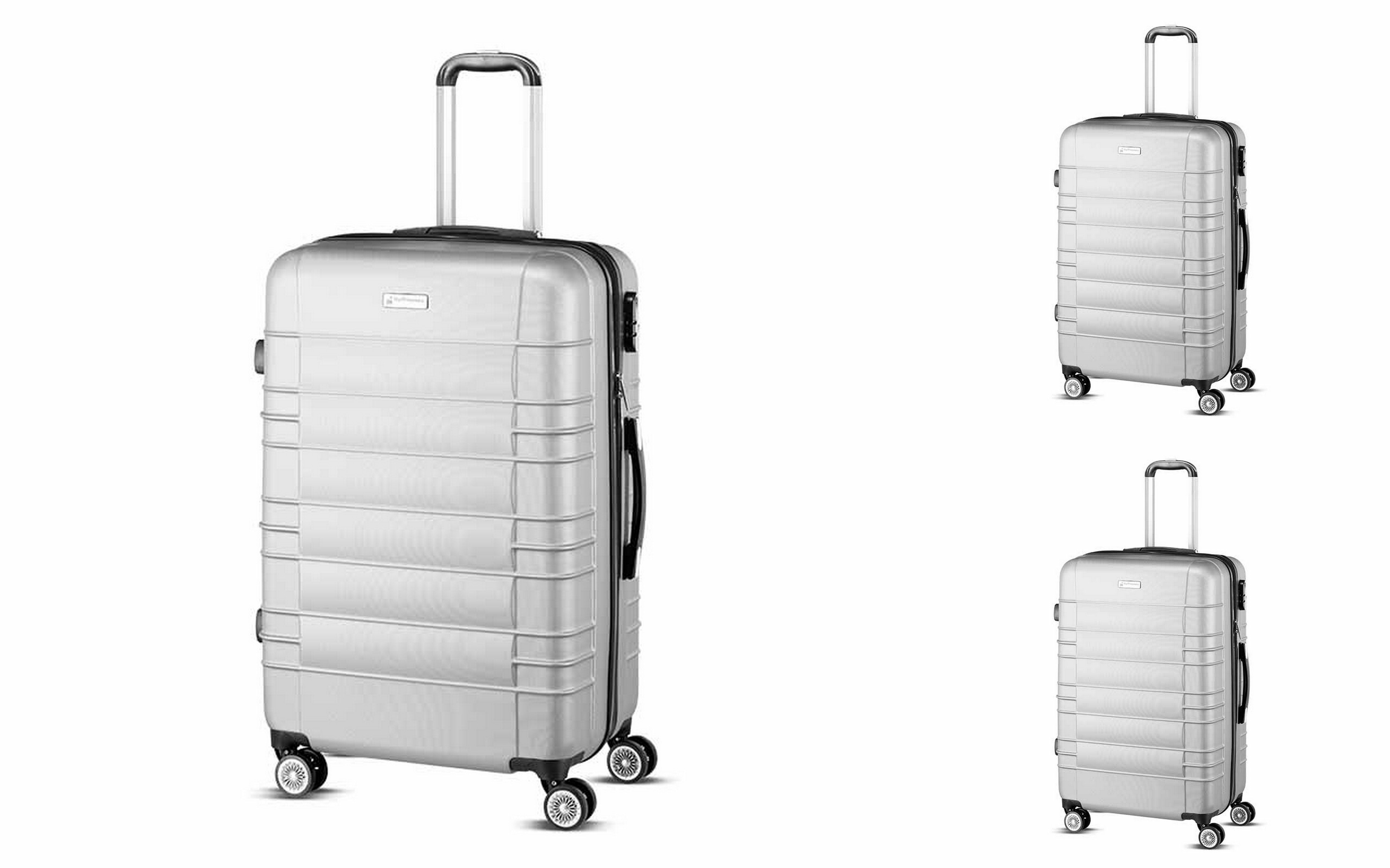 Hoffmanns Kofferset "Travelstar" ABS Hartschalenkofferset Trolley Koffer  360 Grad Rollensystem Hartschale Reisekoffer mit 4 Doppelräder
