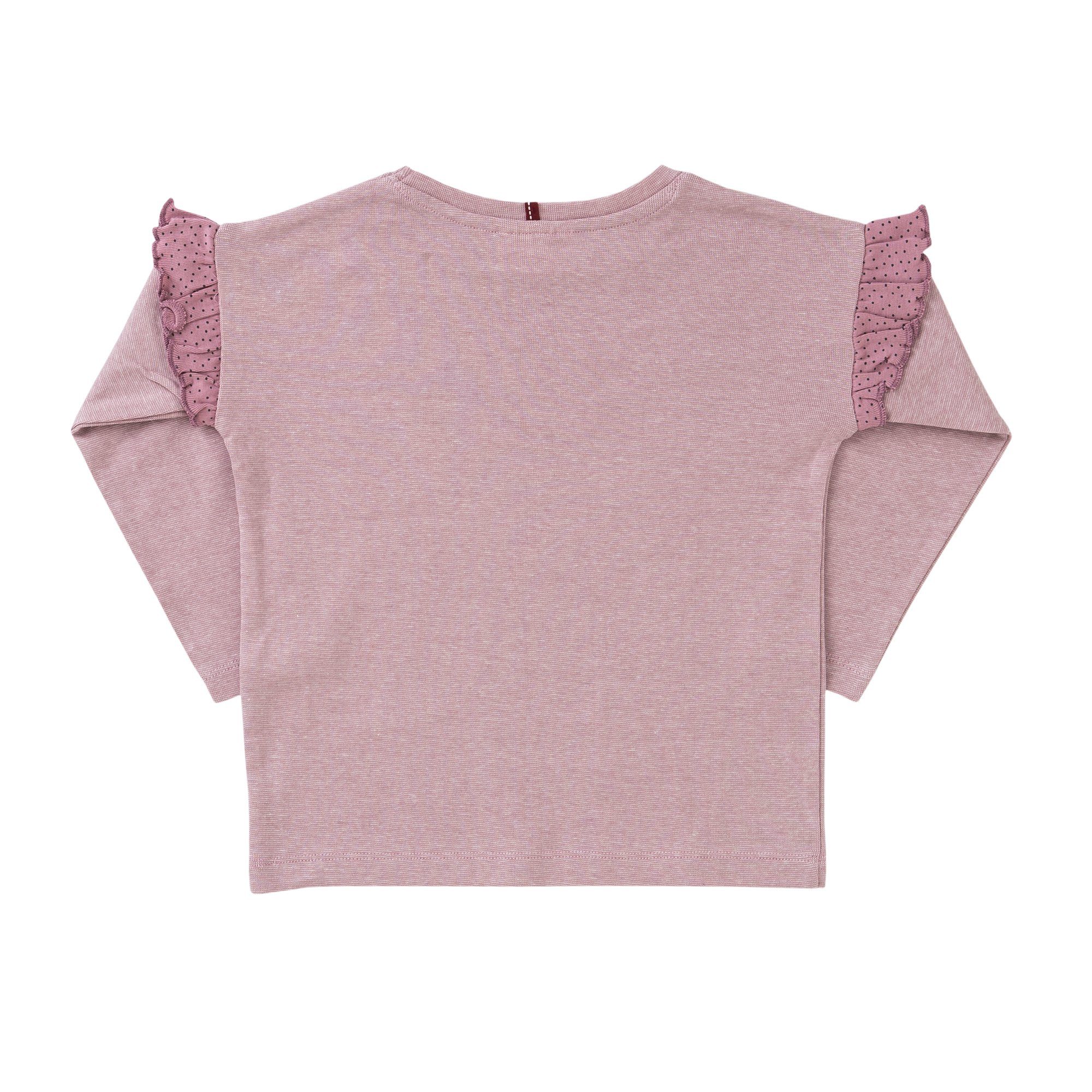 People Wear Organic Langarmshirt in Rosa Melange aus Bio Baumwolle
