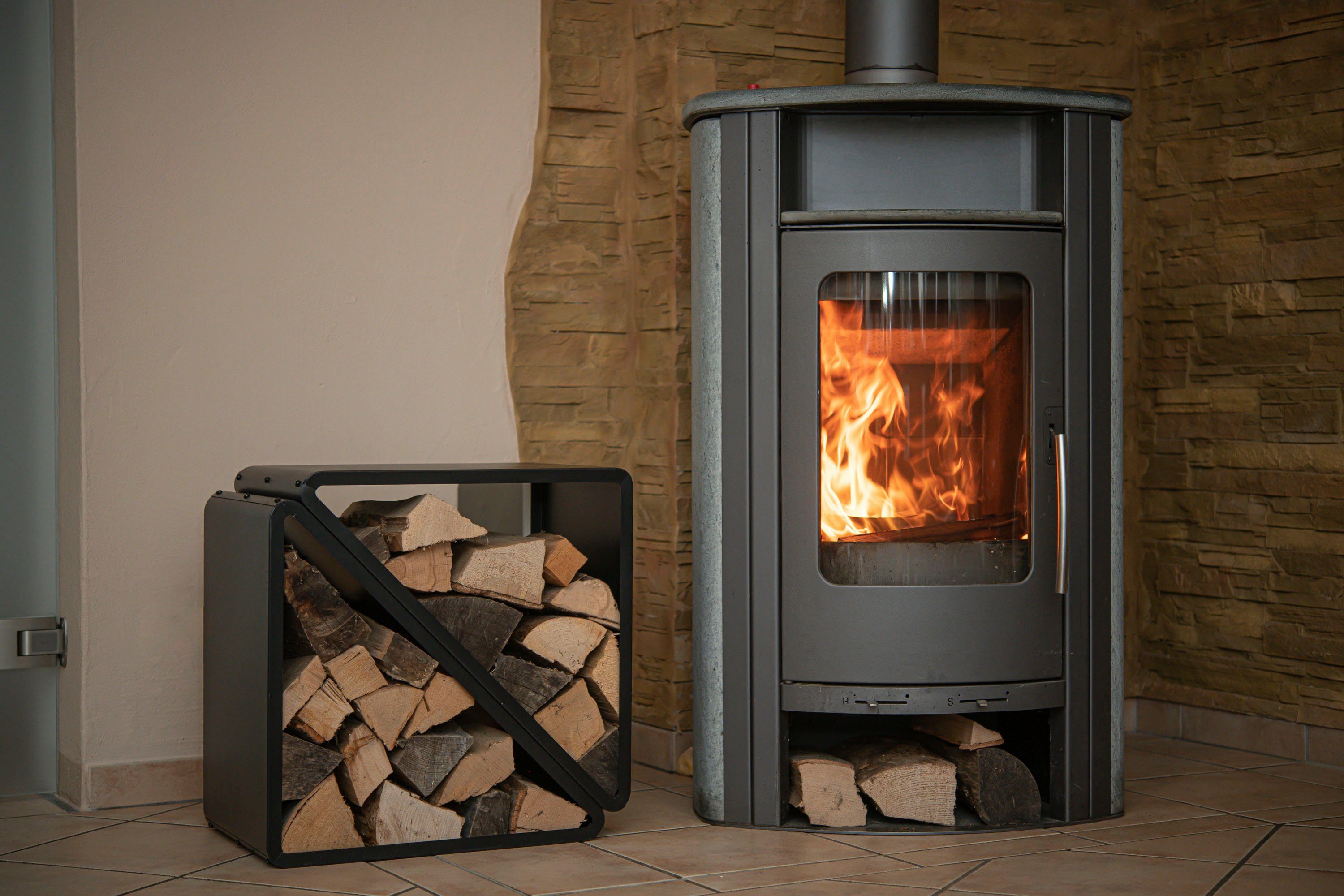 WESTMANN Kaminholzregal, BxTxH:36x57x56 cm, mit beschichtetem Stahlrahmen