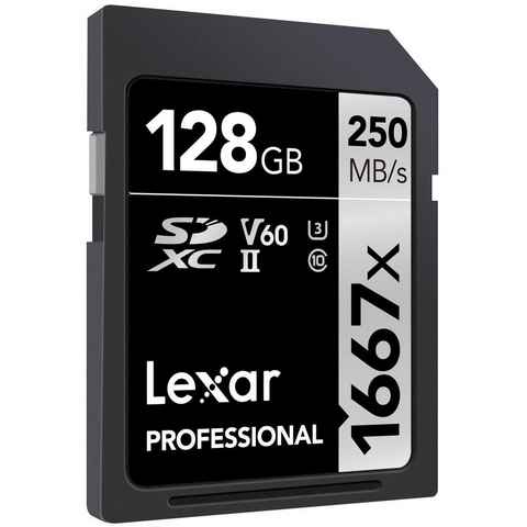 Lexar Professional 1667x UHS II SDXC 128GB V60 250MB/90M Speicherkarte