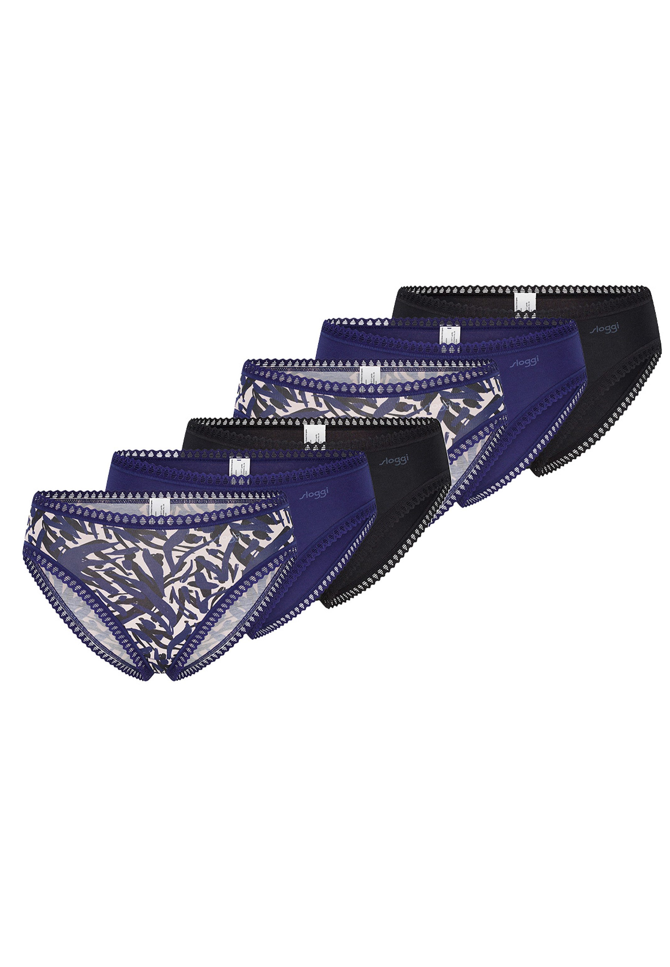 sloggi Midislip 6er Pack GO Crush (Spar-Set, 6-St) Slip - Baumwolle - Atmungsaktiv - Komfortabel und atmungsaktiv