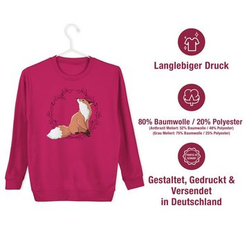 Shirtracer Sweatshirt Fuchs Fox Gechenk Tiermotiv Animal Print