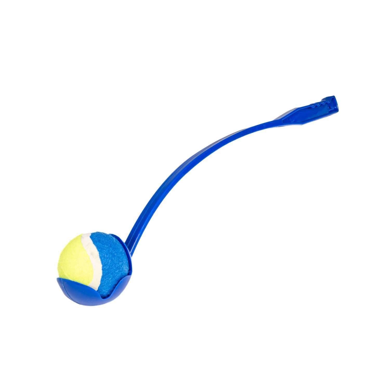 Intirilife Ballschleuder, 65 x 10 x 10 cm Größe - zum Aufheben und Werfen Blau