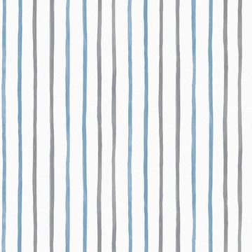 LAURA ASHLEY Vliestapete Painterly Stripe Blue, texturiert, natürlich, (1 St), 10mx52cm