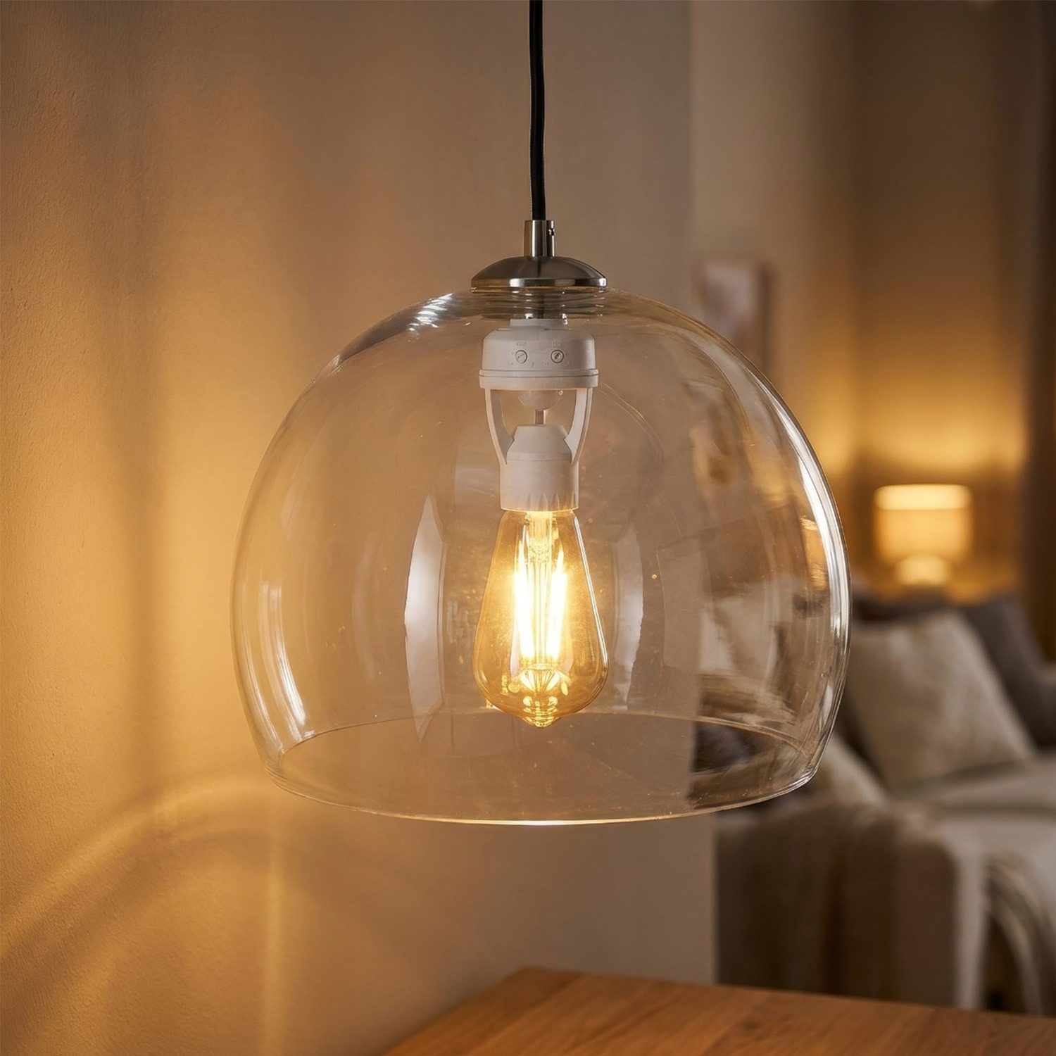 Maclean Lampenfassung MCE24 Lampenfassung E27 mit 360° Bewegungsmelder, (1-St), Automatischer Lichtschalter bis 60W, 6m Reichweite