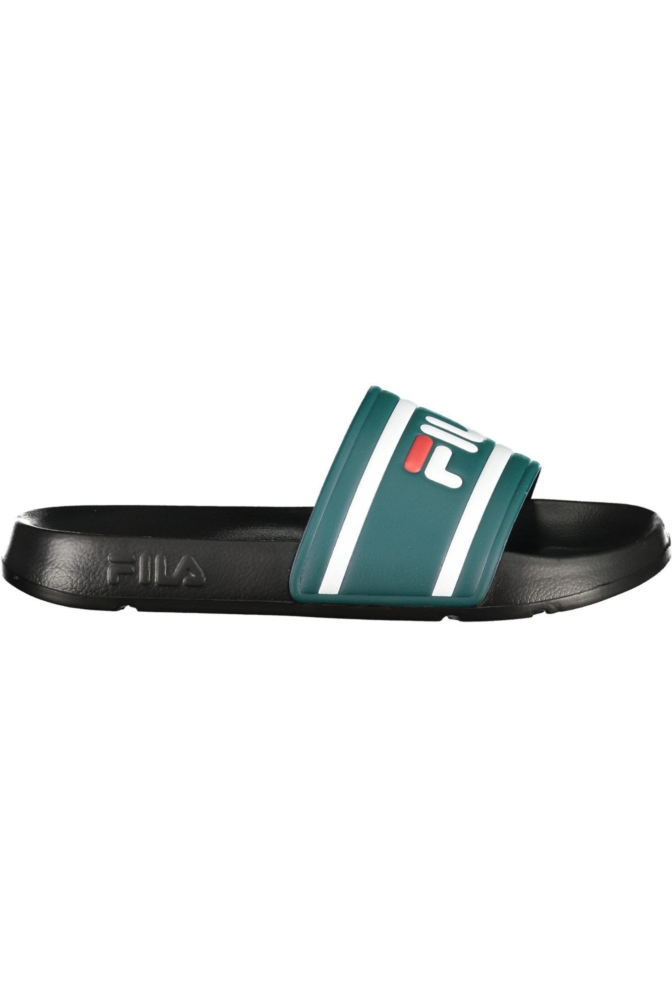 Fila Badeschuh Grüne Herrenpantoffel mit Kontrastdetails günstig online kaufen