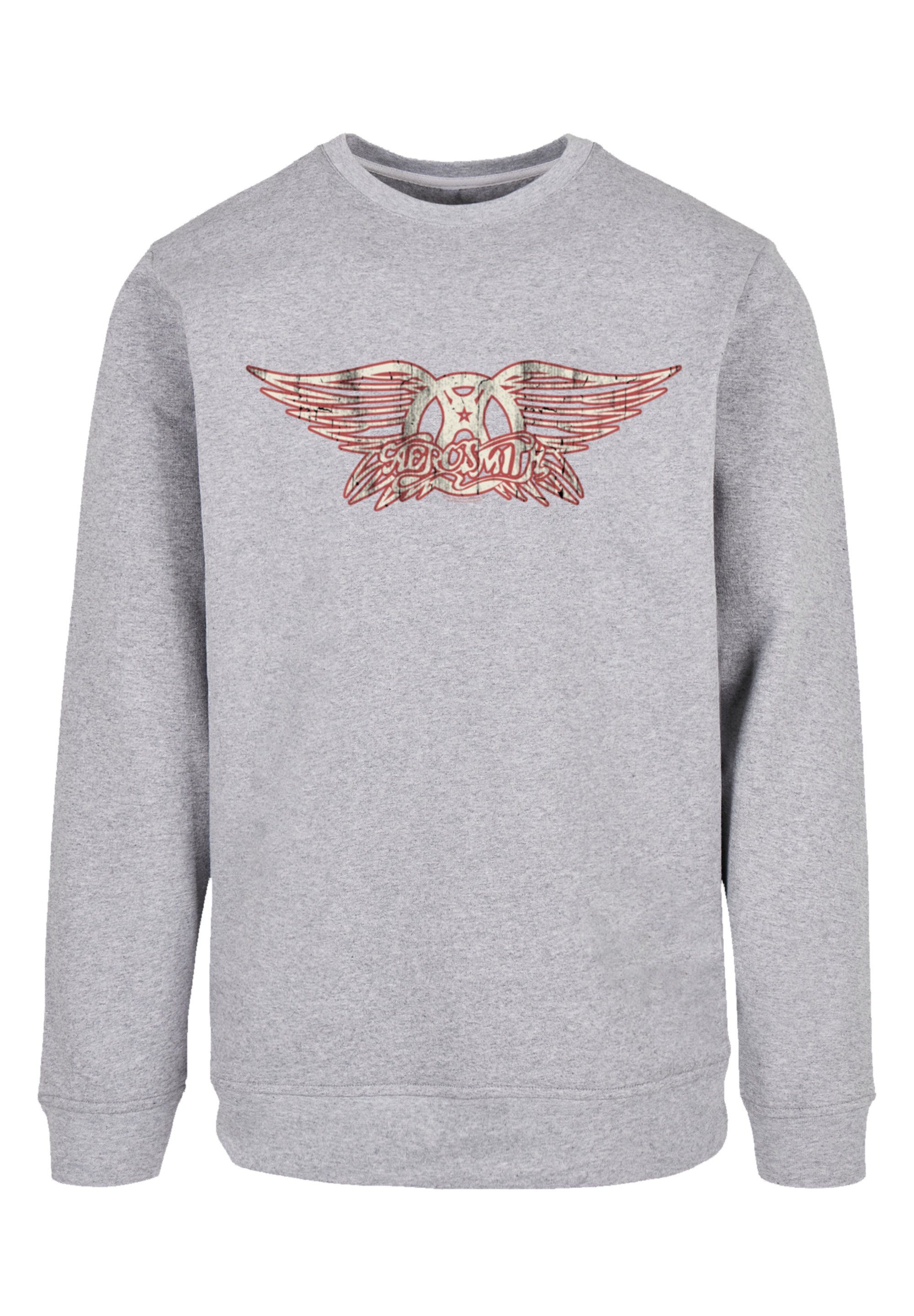 Aerosmith Logo Premium heather Qualität, Rock Band F4NT4STIC Rock-Musik, Band grey Sweatshirt